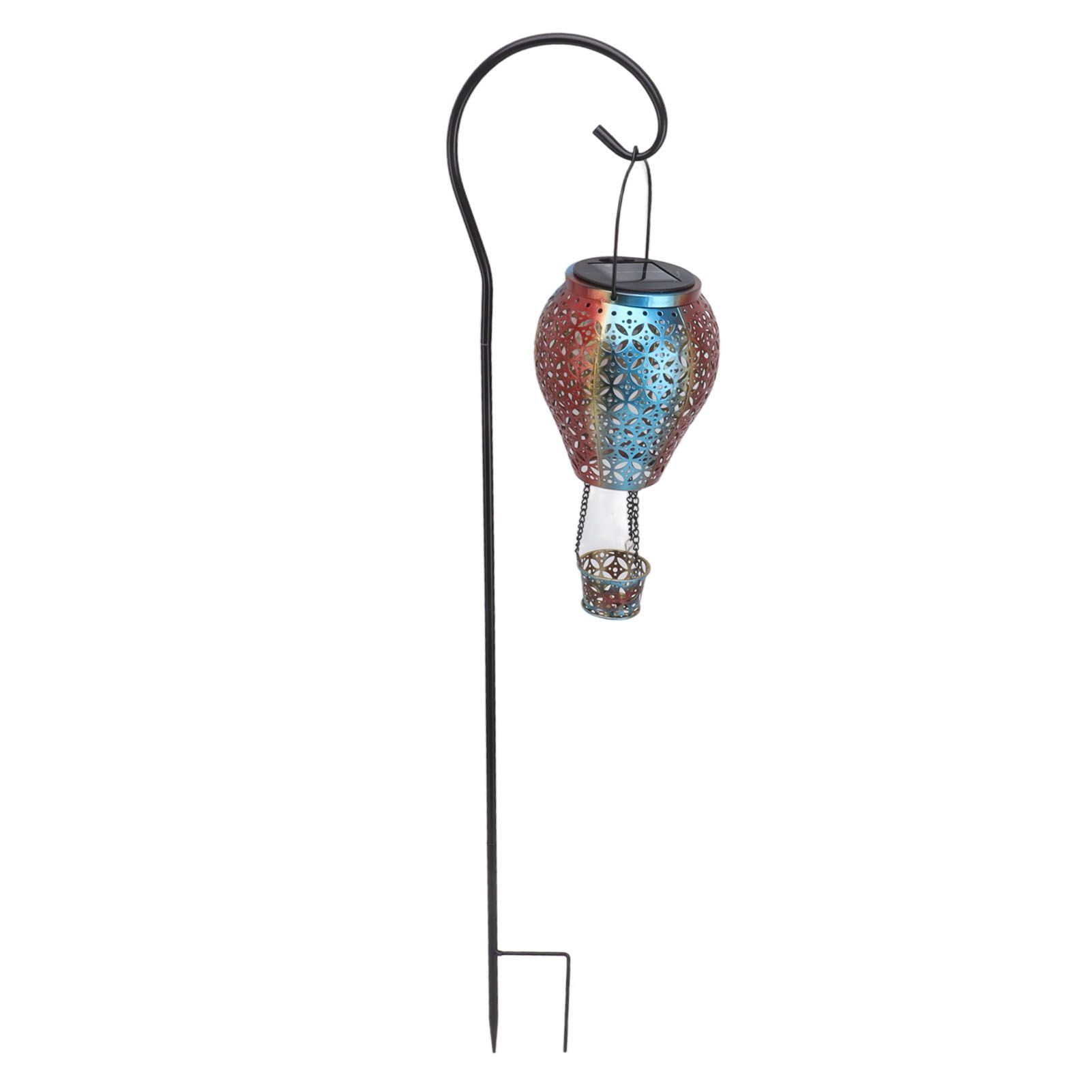 Hanging Solar Lantern Retro Hollowed Fire Balloon Style Warm Romatic Garden Solar Light for Outdoor Camping Backyard - Image 3