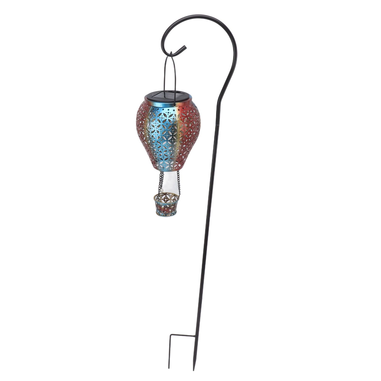 Hanging Solar Lantern Retro Hollowed Fire Balloon Style Warm Romatic Garden Solar Light for Outdoor Camping Backyard - Image 4