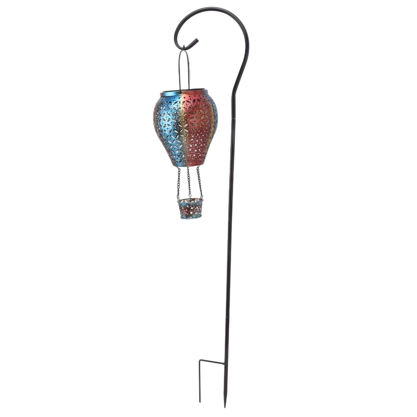 Hanging Solar Lantern Retro Hollowed Fire Balloon Style Warm Romatic Garden Solar Light for Outdoor Camping Backyard - Image 6