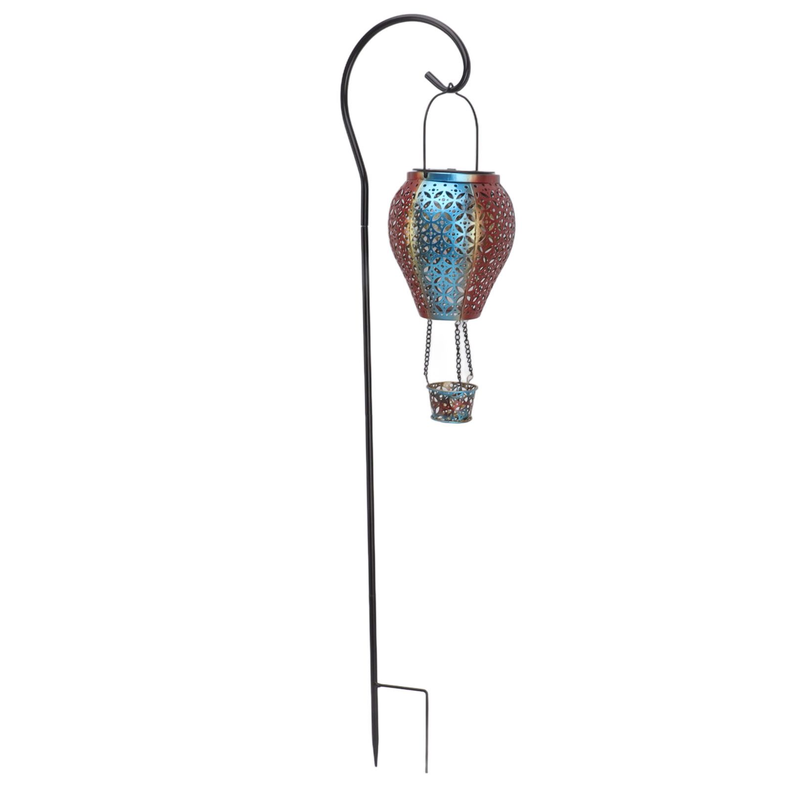 Hanging Solar Lantern Retro Hollowed Fire Balloon Style Warm Romatic Garden Solar Light for Outdoor Camping Backyard - Image 7