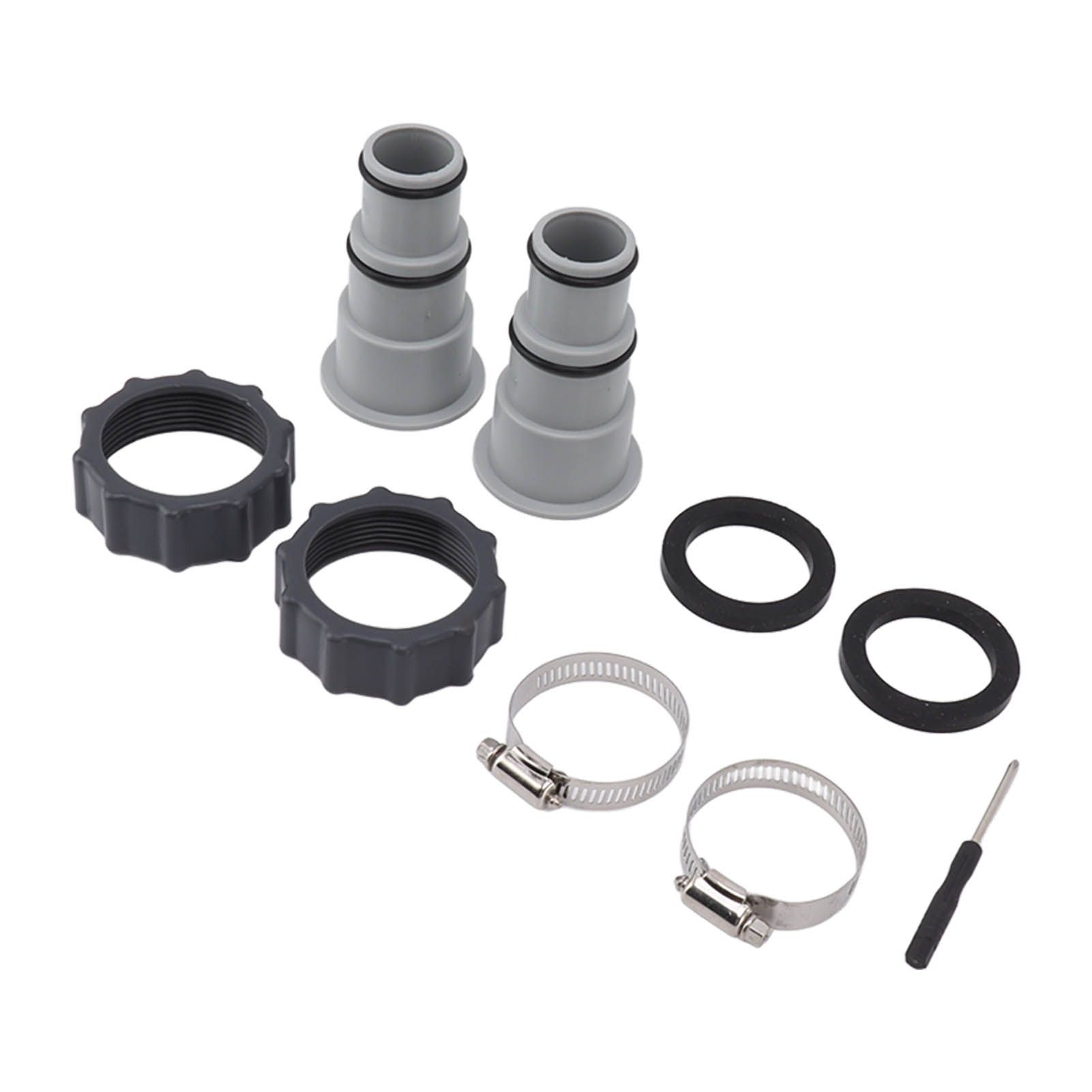 2PCS Pool Hose Adapter with Collar Replacement Threaded Connection Pump Hose Adapter for Intex Fit ARU - Image 2