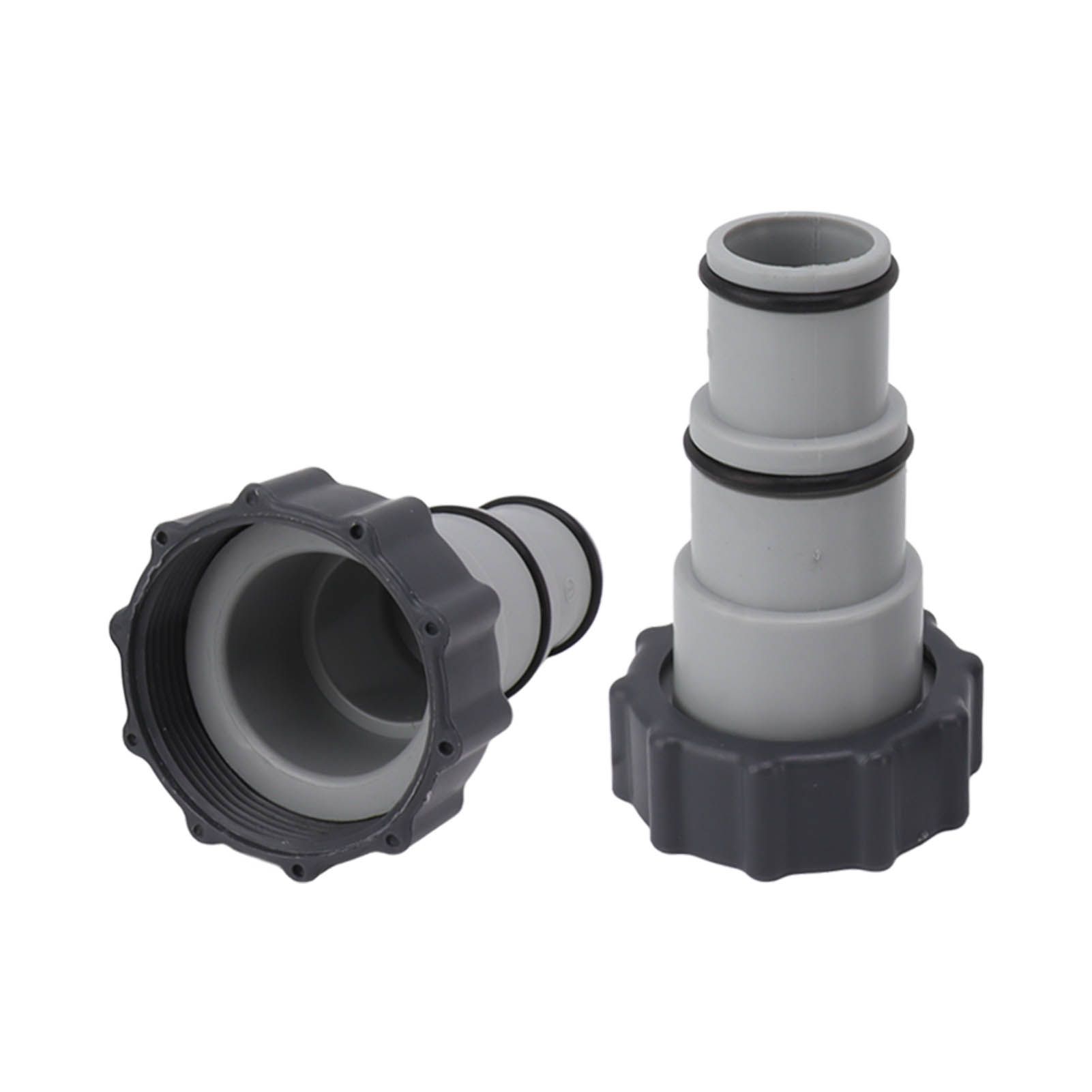 2PCS Pool Hose Adapter with Collar Replacement Threaded Connection Pump Hose Adapter for Intex Fit ARU - Image 5