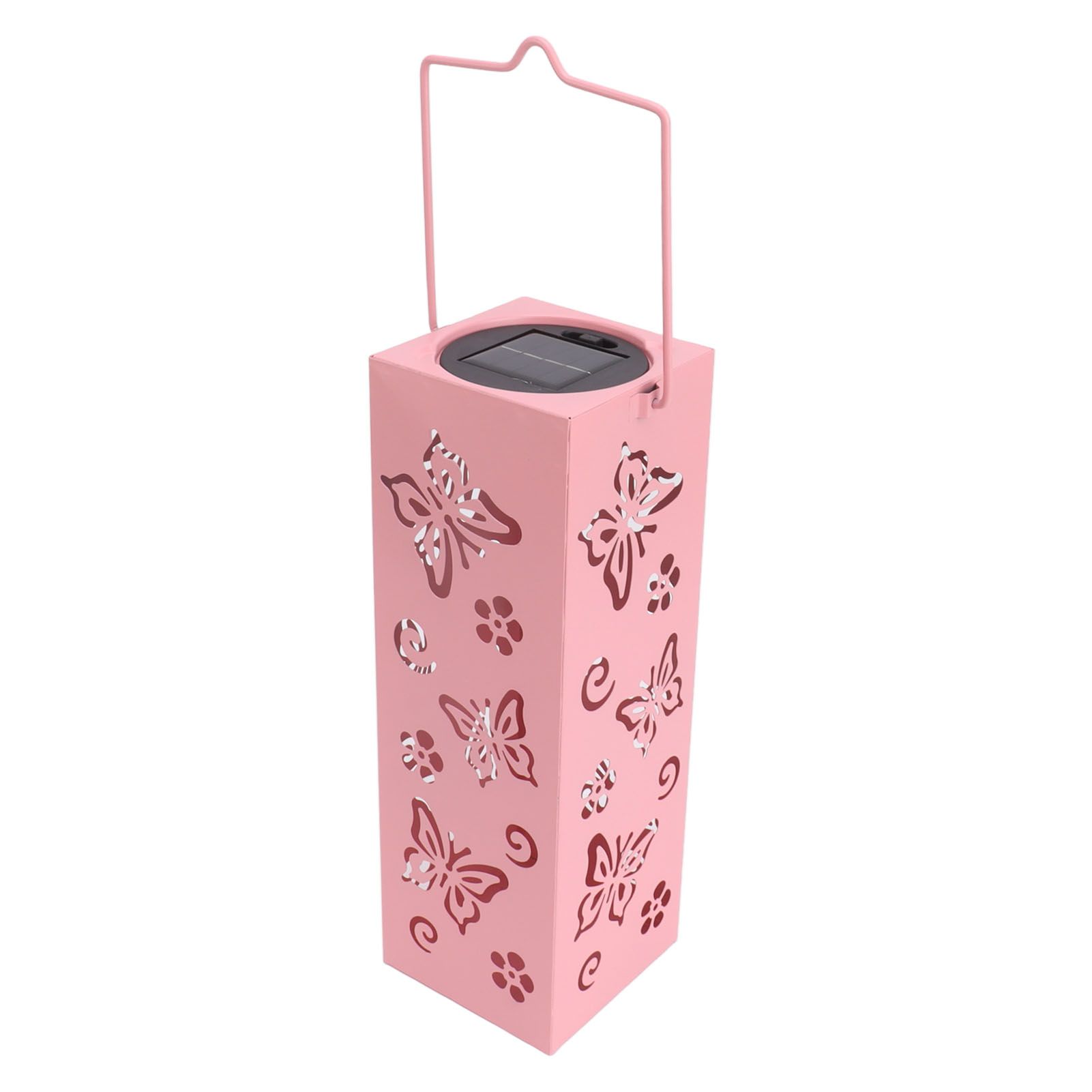 Outdoor Solar Lantern LED Light Automatic On Waterproof Decorative Lamp for Garden Backyard Pink - Image 2