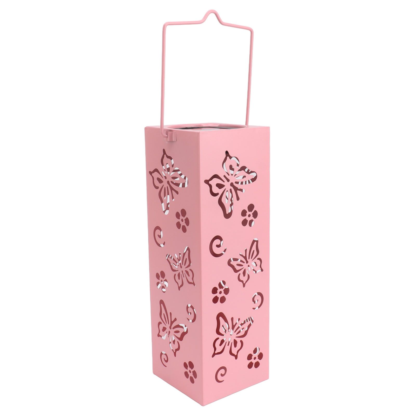 Outdoor Solar Lantern LED Light Automatic On Waterproof Decorative Lamp for Garden Backyard Pink - Image 3