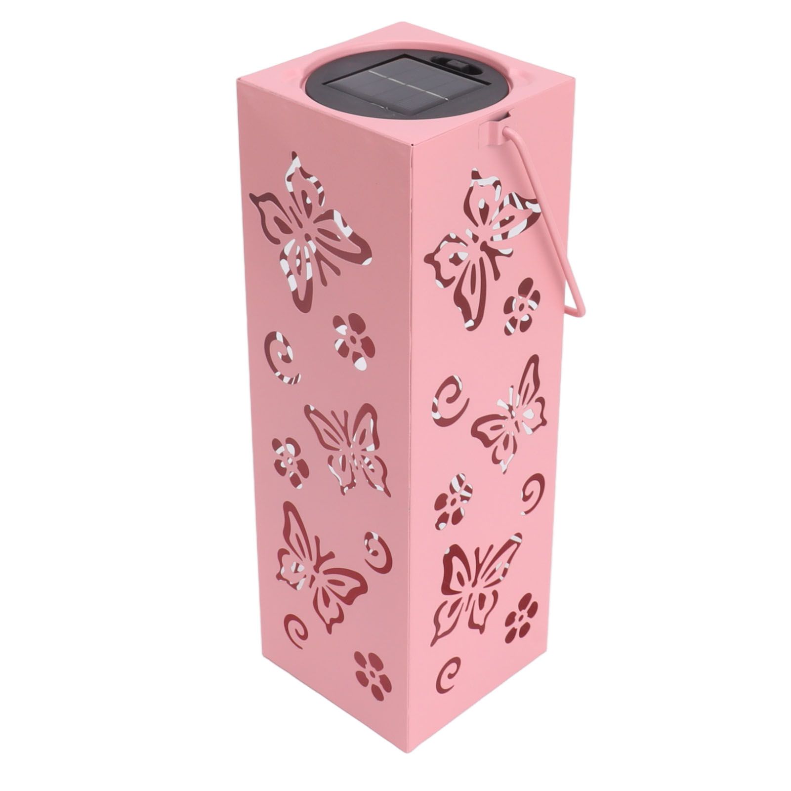 Outdoor Solar Lantern LED Light Automatic On Waterproof Decorative Lamp for Garden Backyard Pink - Image 7