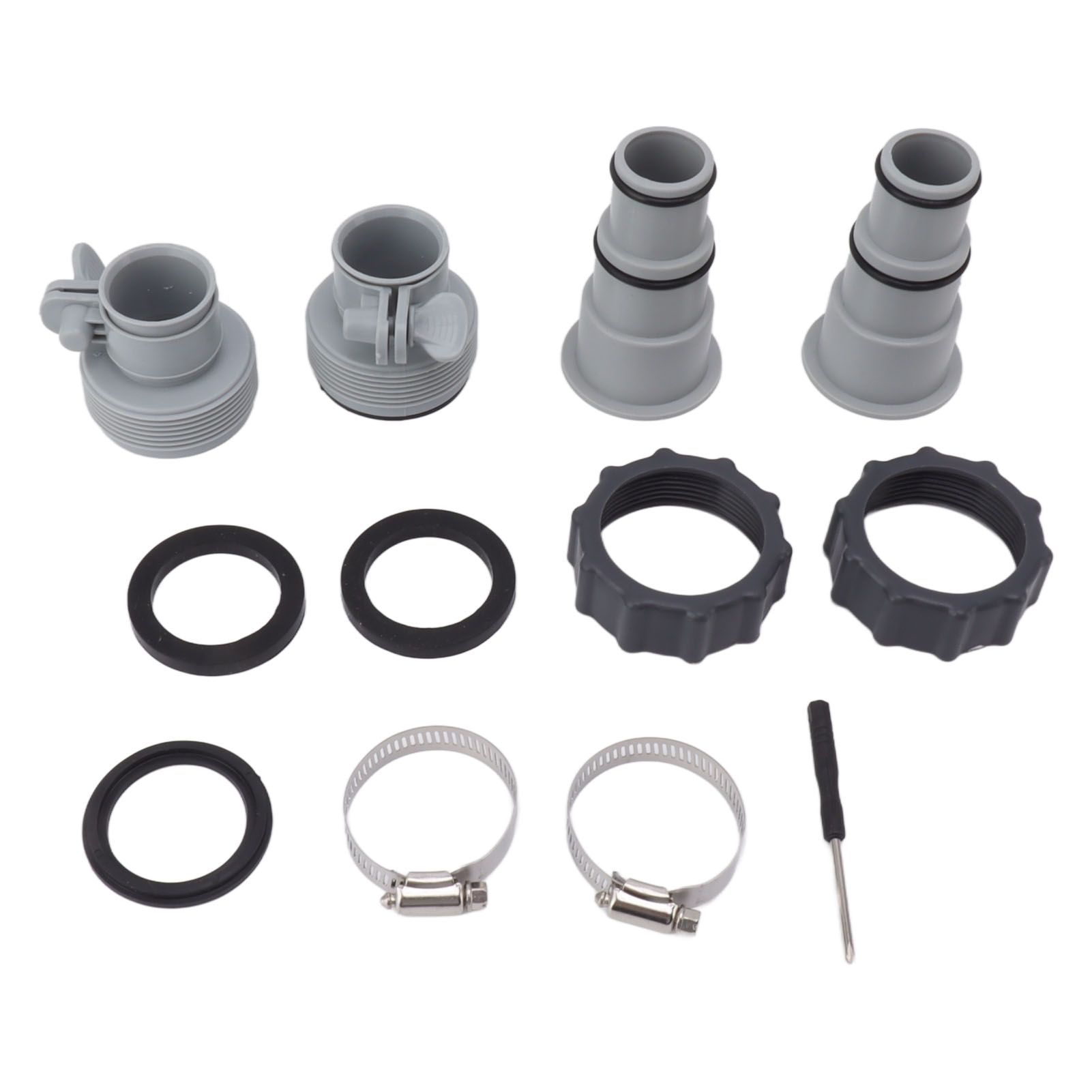 Pool Hose Adapter Replacement Hose Adapter with Collar for Threaded Connection Pumps - Image 1