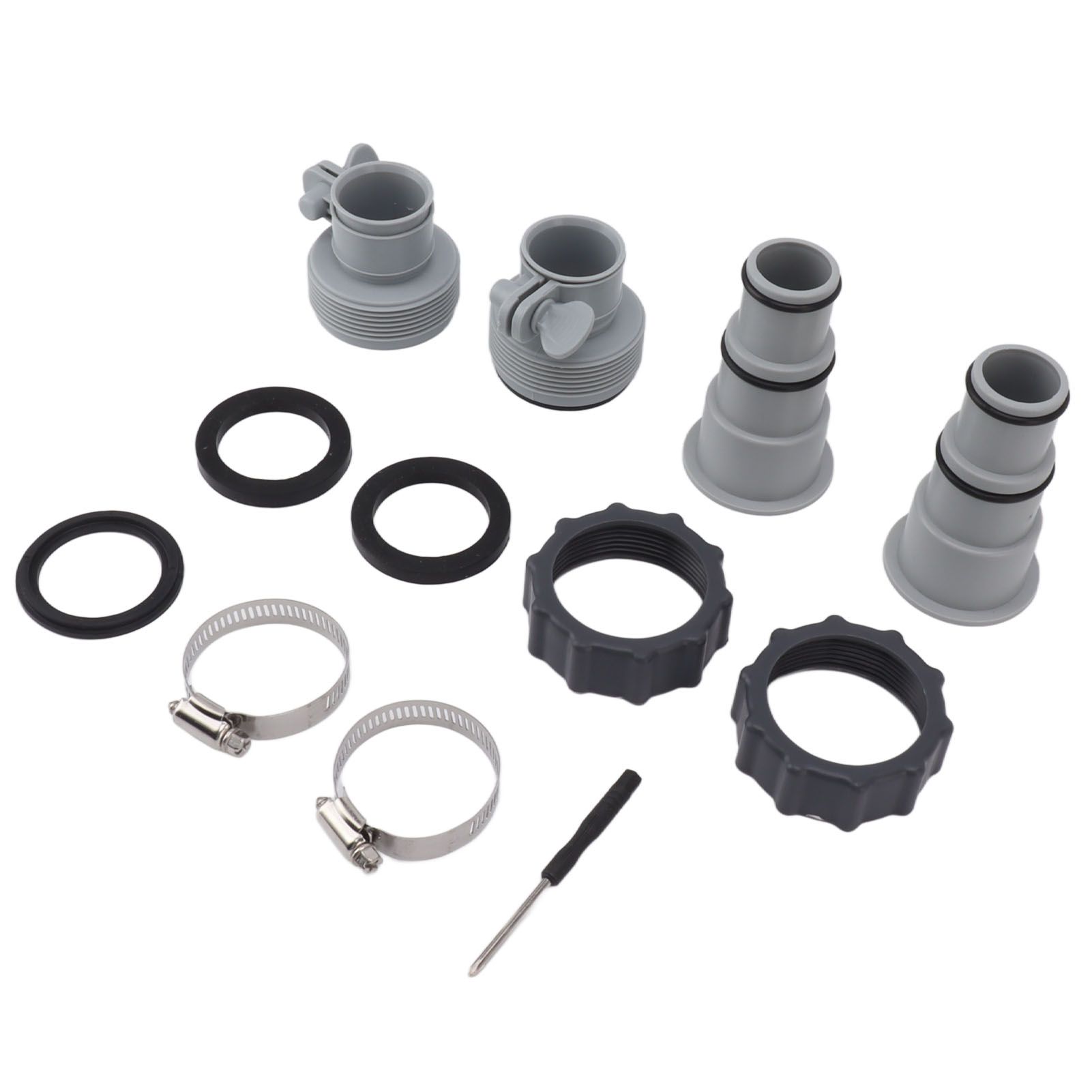 Pool Hose Adapter Replacement Hose Adapter with Collar for Threaded Connection Pumps - Image 2