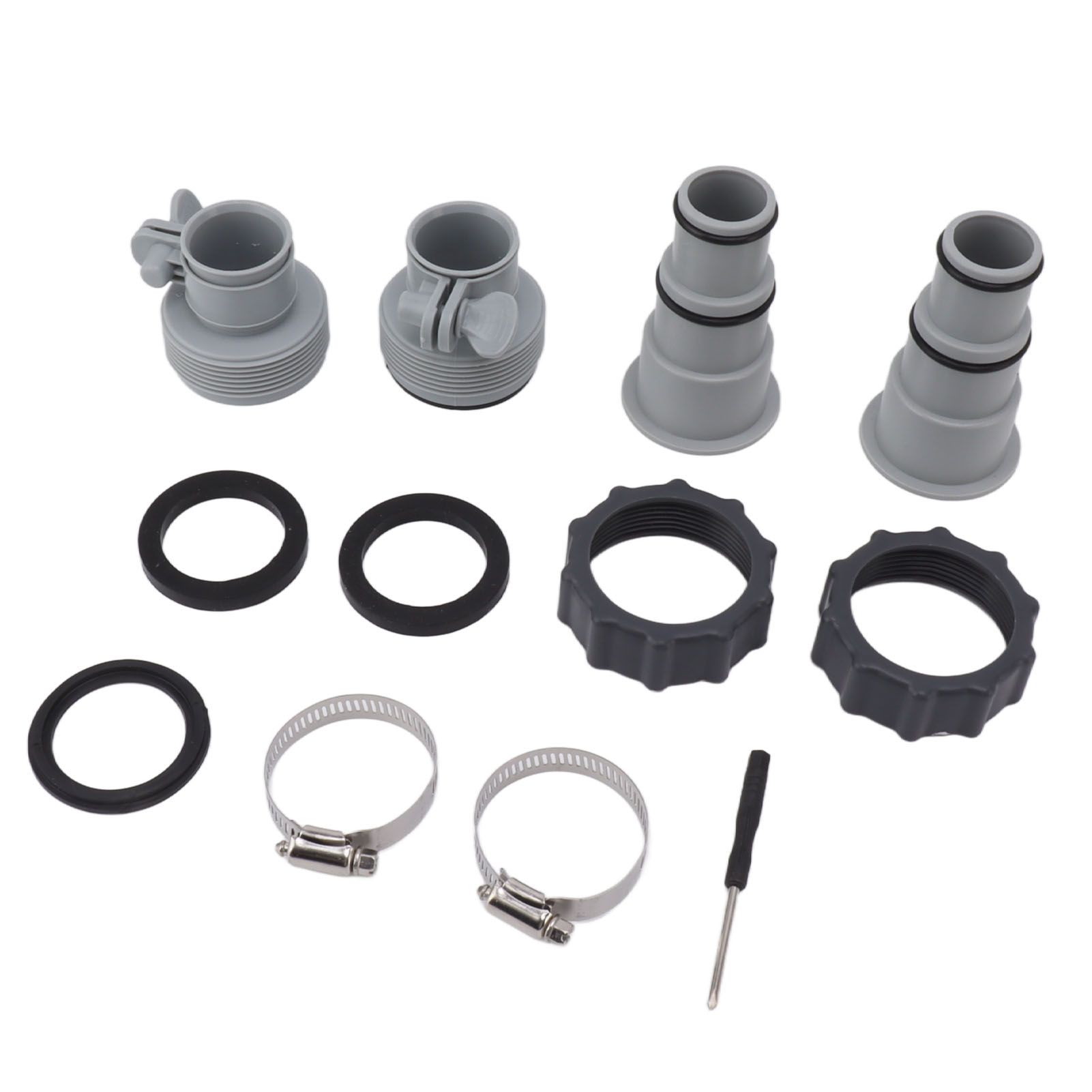 Pool Hose Adapter Replacement Hose Adapter with Collar for Threaded Connection Pumps - Image 3