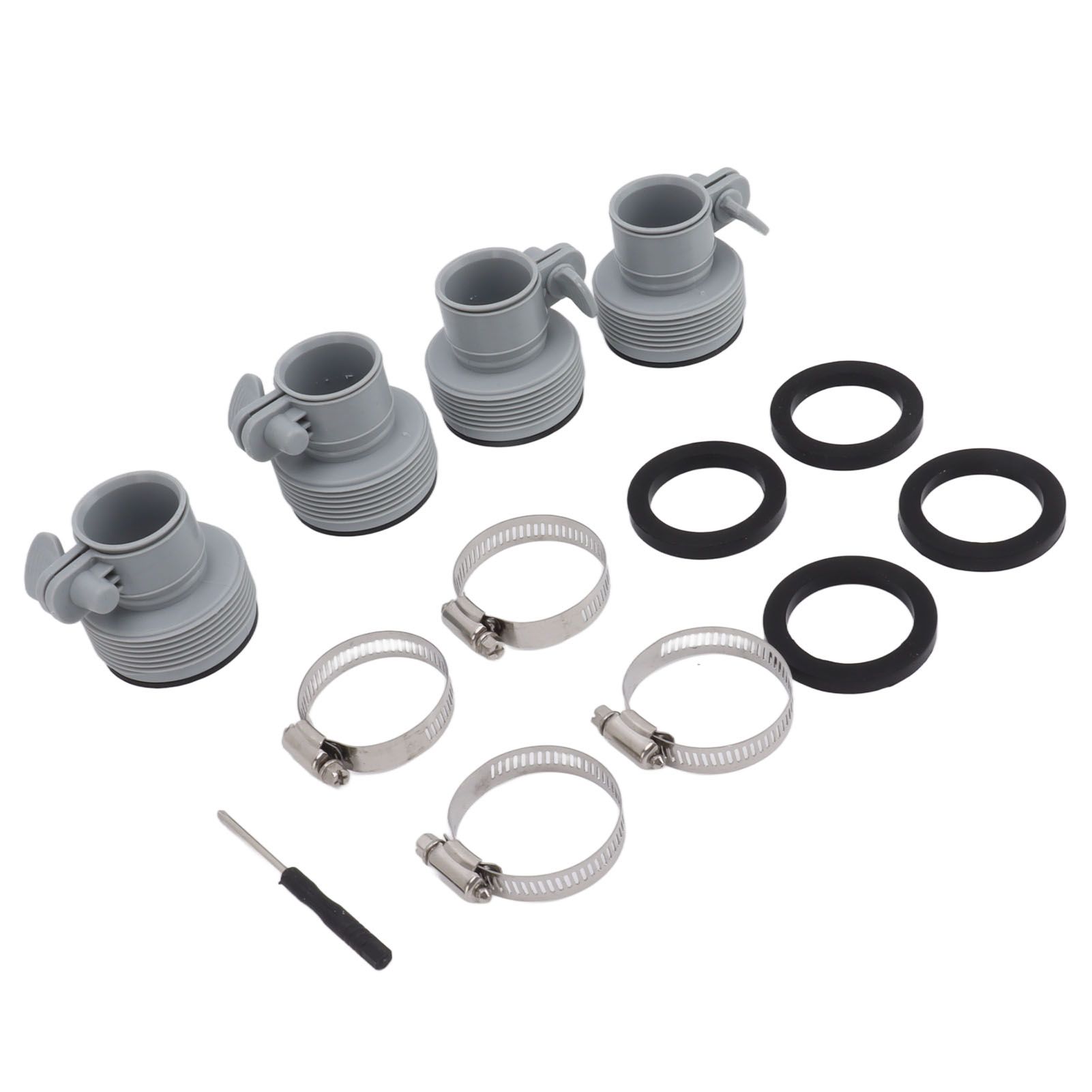 Type B Hose Adapter with Collar Replacement for Intex FIT ARU Threaded Pumps Type B Pool Clamp On Fittings Converter Pool Accessory - Image 2