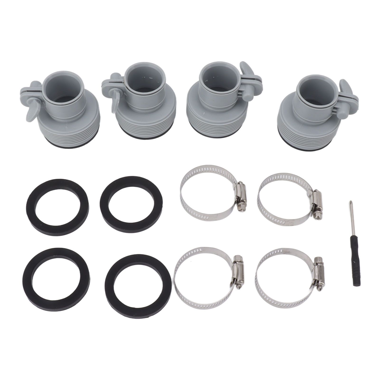 Type B Hose Adapter with Collar Replacement for Intex FIT ARU Threaded Pumps Type B Pool Clamp On Fittings Converter Pool Accessory - Image 8