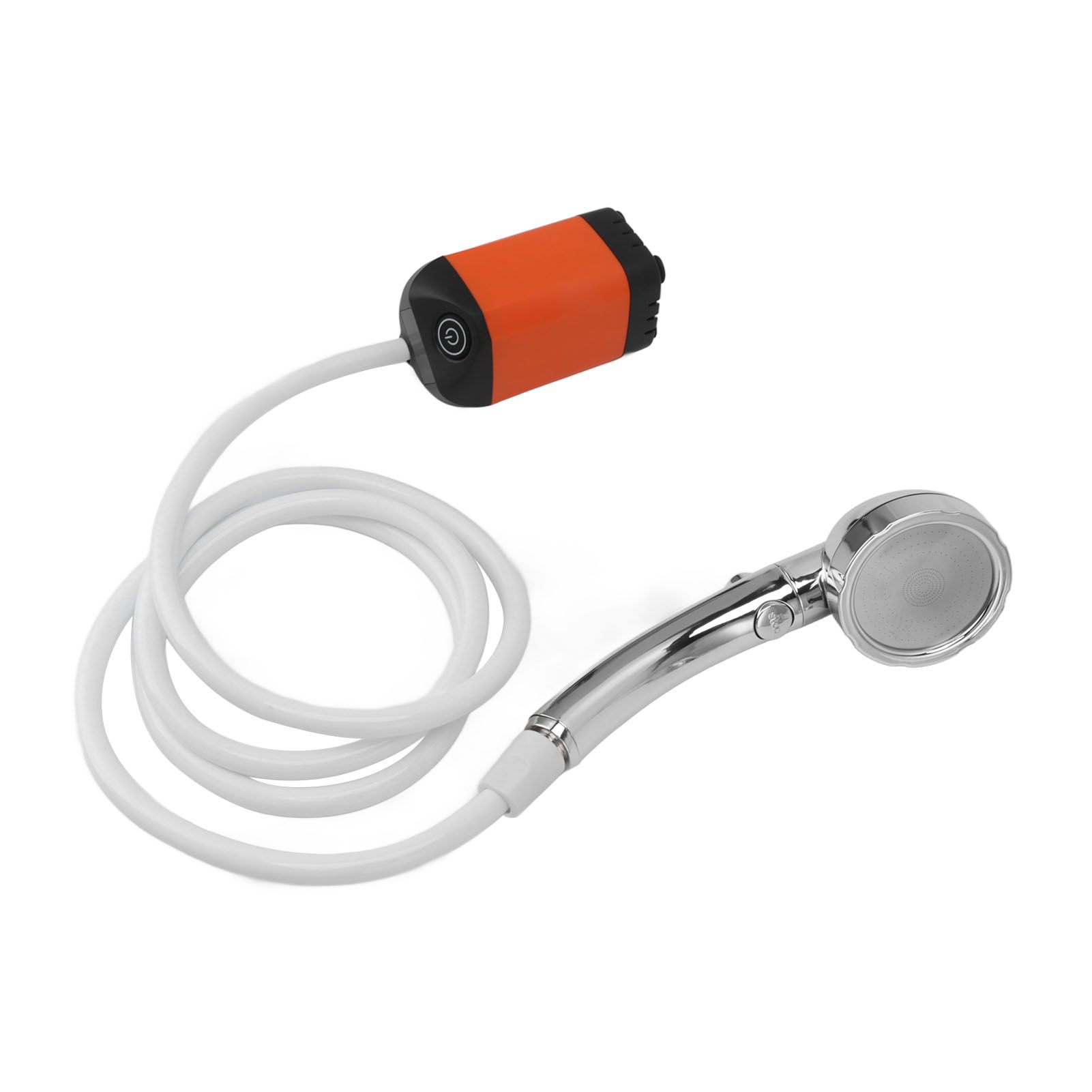 Portable Shower Camping Shower 3 Gears Adjustable Outdoor Camp Shower Pump Electric Rechargeable Portable Camping Shower Orange - Image 2