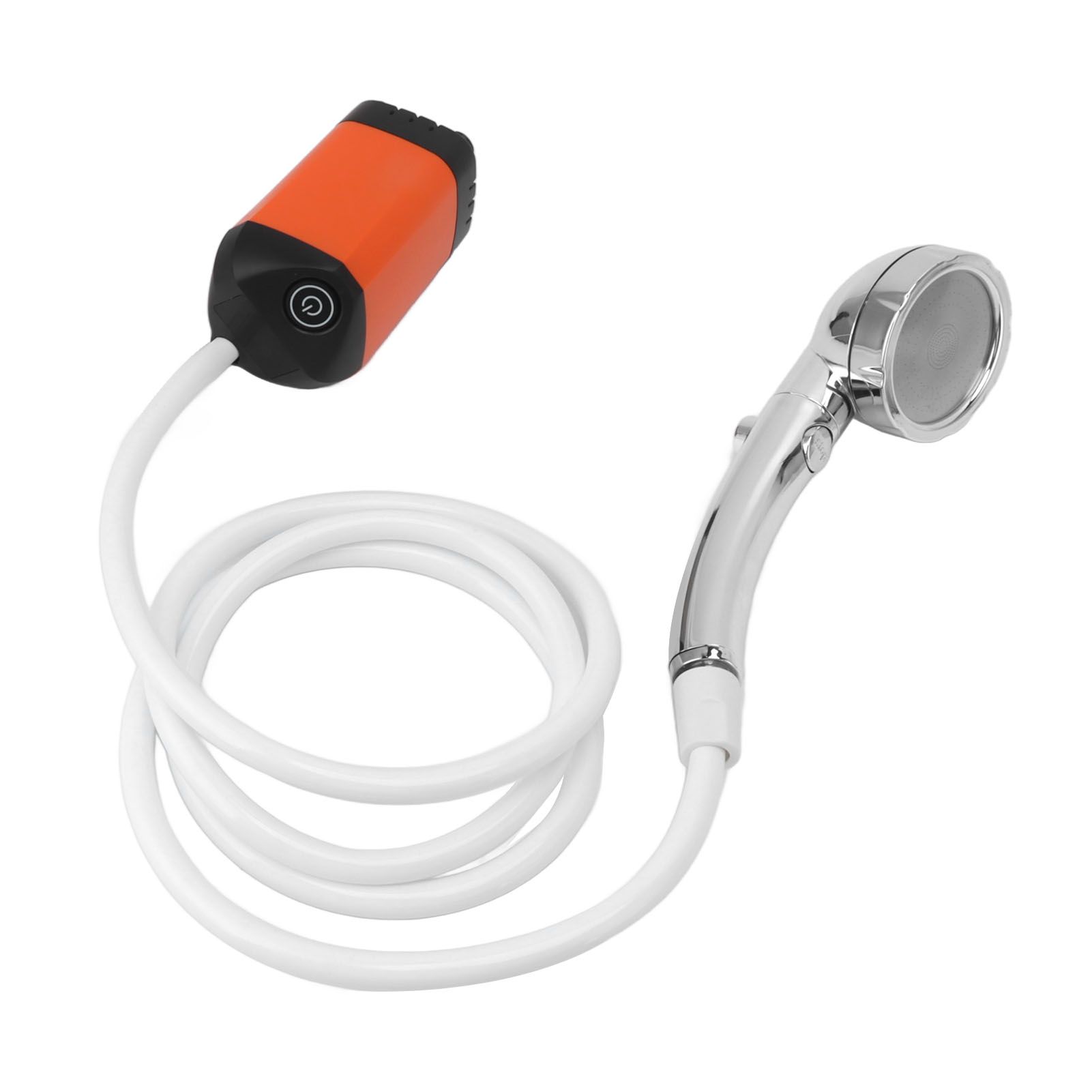 Portable Shower Camping Shower 3 Gears Adjustable Outdoor Camp Shower Pump Electric Rechargeable Portable Camping Shower Orange - Image 3