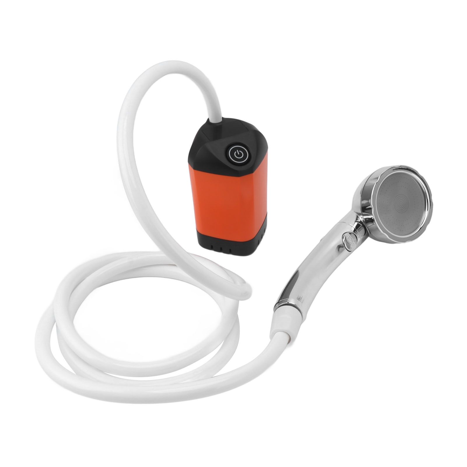 Portable Shower Camping Shower 3 Gears Adjustable Outdoor Camp Shower Pump Electric Rechargeable Portable Camping Shower Orange - Image 5