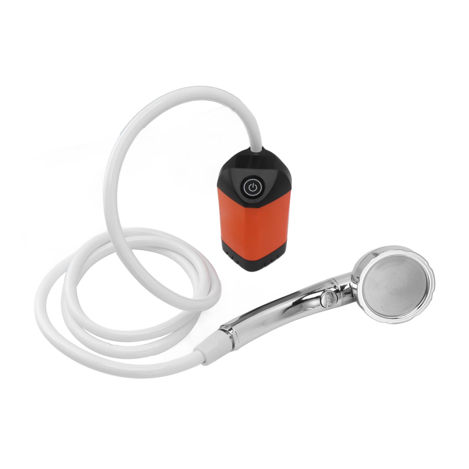 Portable Shower Camping Shower 3 Gears Adjustable Outdoor Camp Shower Pump Electric Rechargeable Portable Camping Shower Orange - Image 6