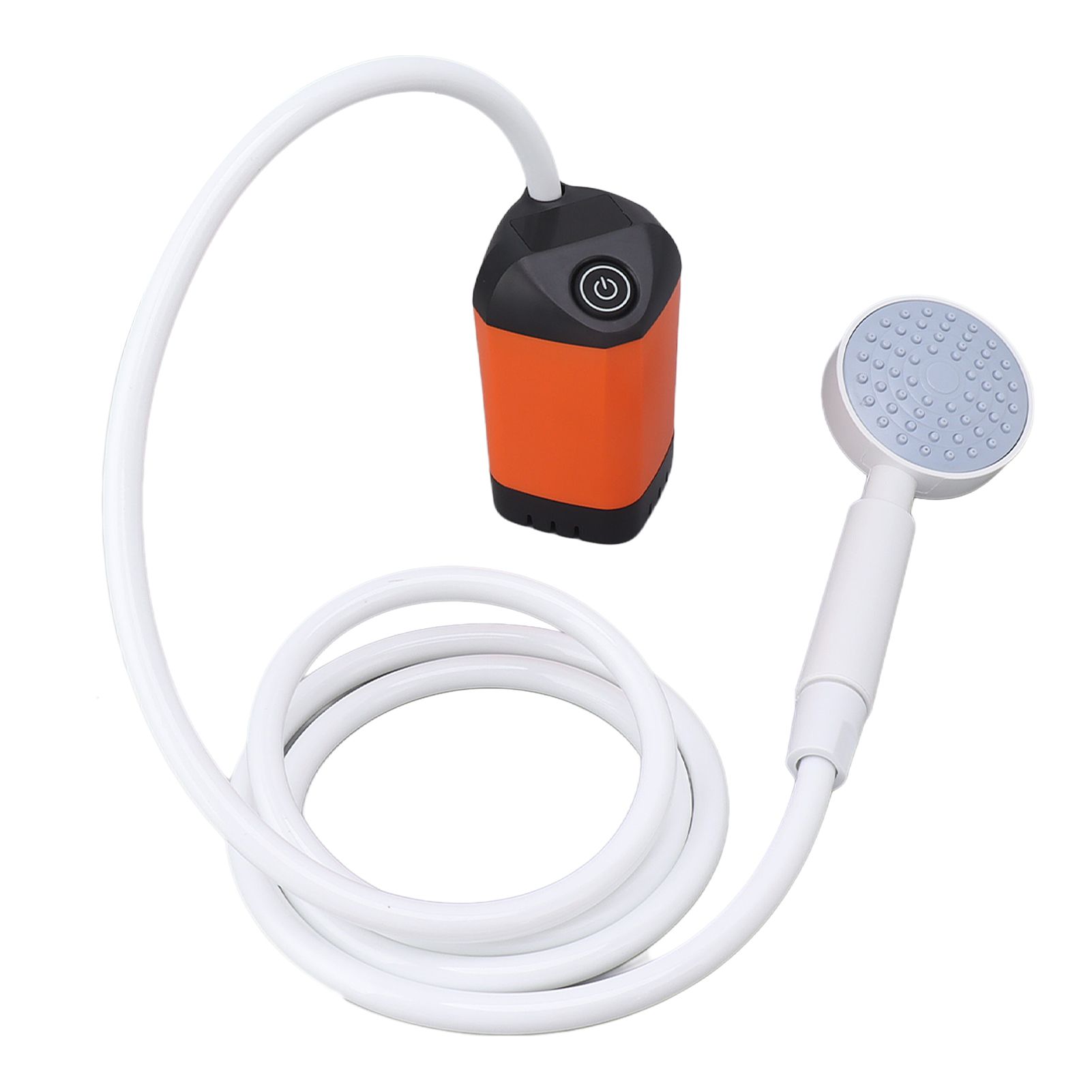 Electric Outdoor Camping Shower 10W 4800MAH 5V 2A Electric Pressure Outdoor Shower for Surfing Diving Orange - Image 4