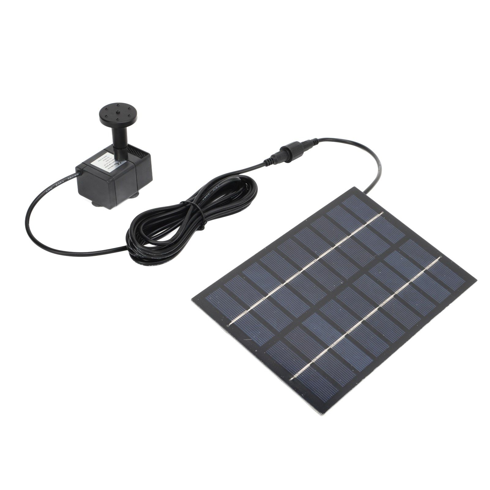Solar Water Pump Kit 9V 1.8W Easy Mounting Anti Clogging Mesh Solar Pond Pump with Nozzles for Garden Pool Decoration - Image 4