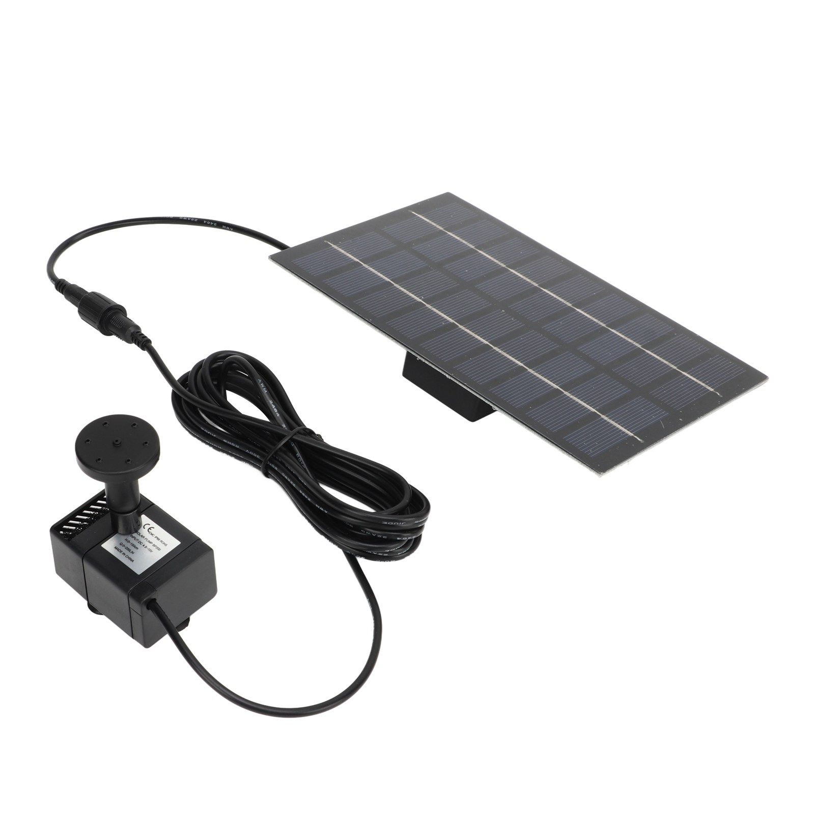 Solar Water Pump Kit 9V 1.8W Easy Mounting Anti Clogging Mesh Solar Pond Pump with Nozzles for Garden Pool Decoration - Image 5