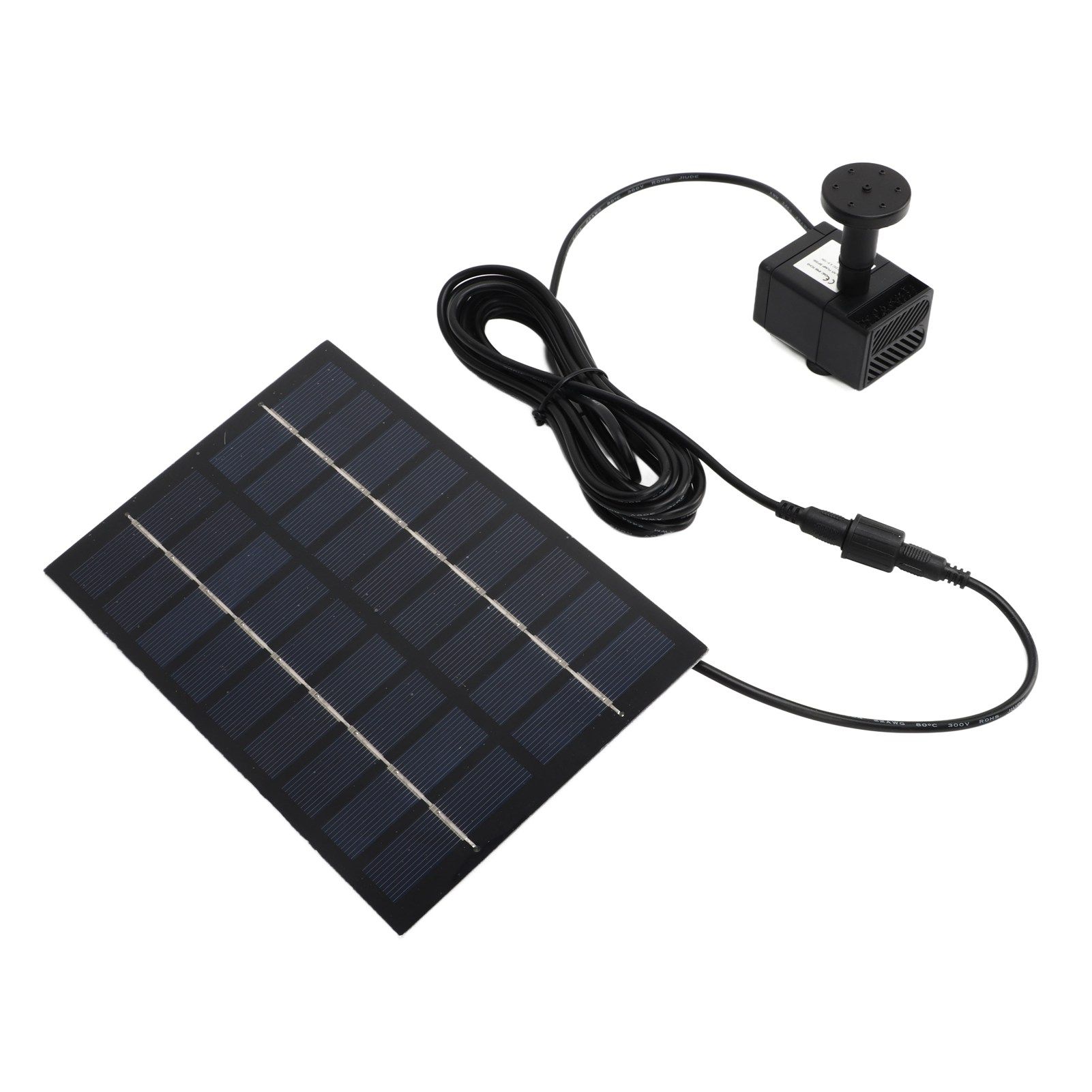 Solar Water Pump Kit 9V 1.8W Easy Mounting Anti Clogging Mesh Solar Pond Pump with Nozzles for Garden Pool Decoration - Image 6