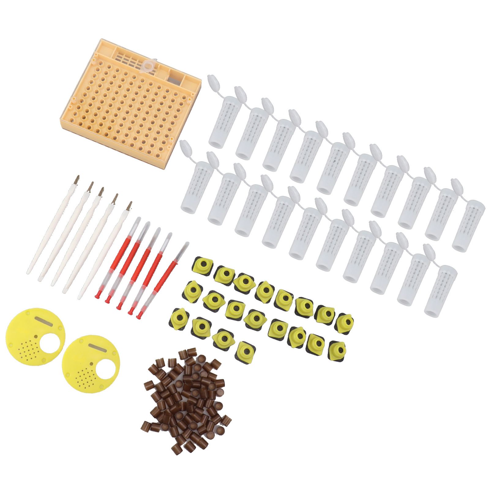 Queen Bee Rearing System Plastic Breeding Cell Cup Kit Beekeeping Grafting Equipments Supplies - Image 2