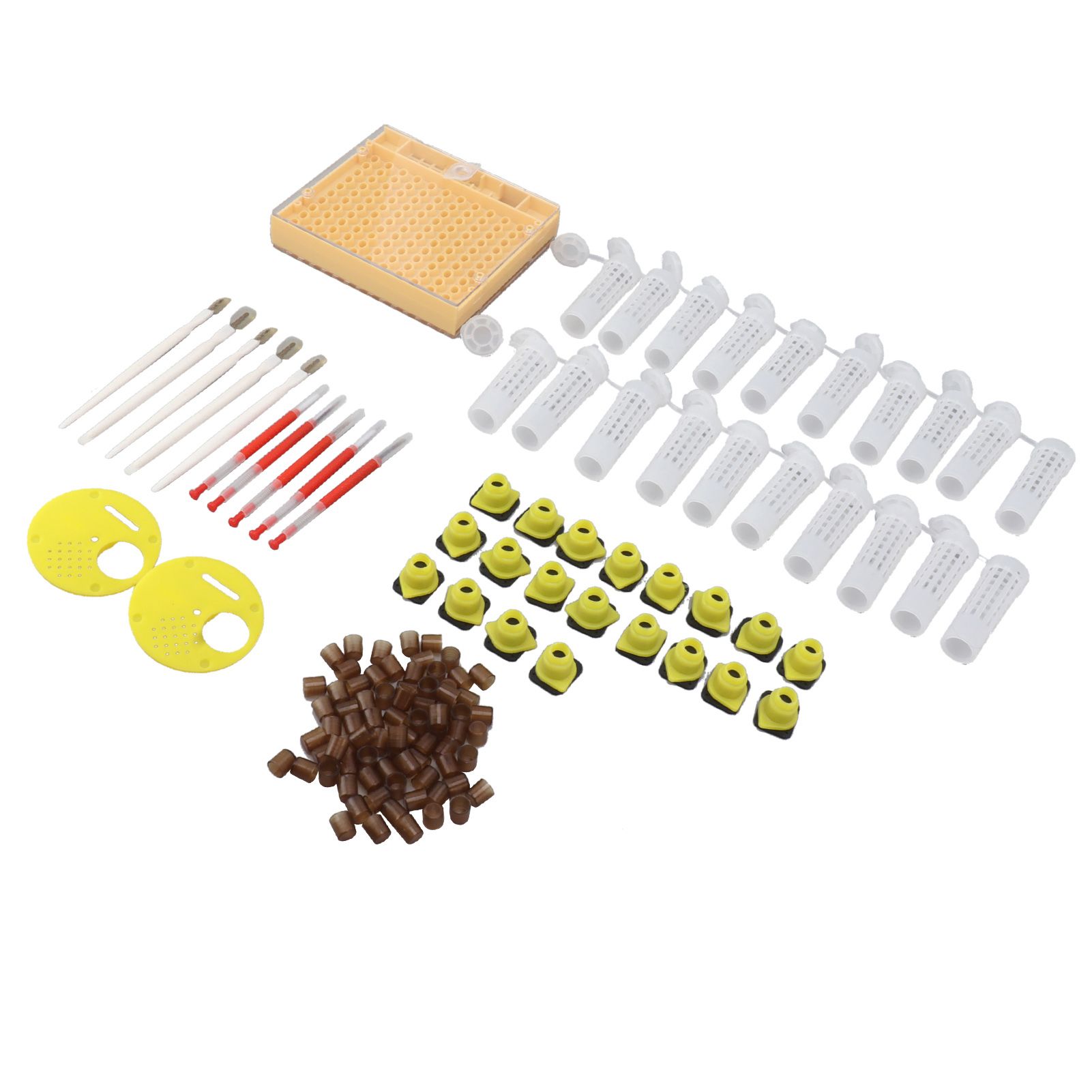 Queen Bee Rearing System Plastic Breeding Cell Cup Kit Beekeeping Grafting Equipments Supplies - Image 8