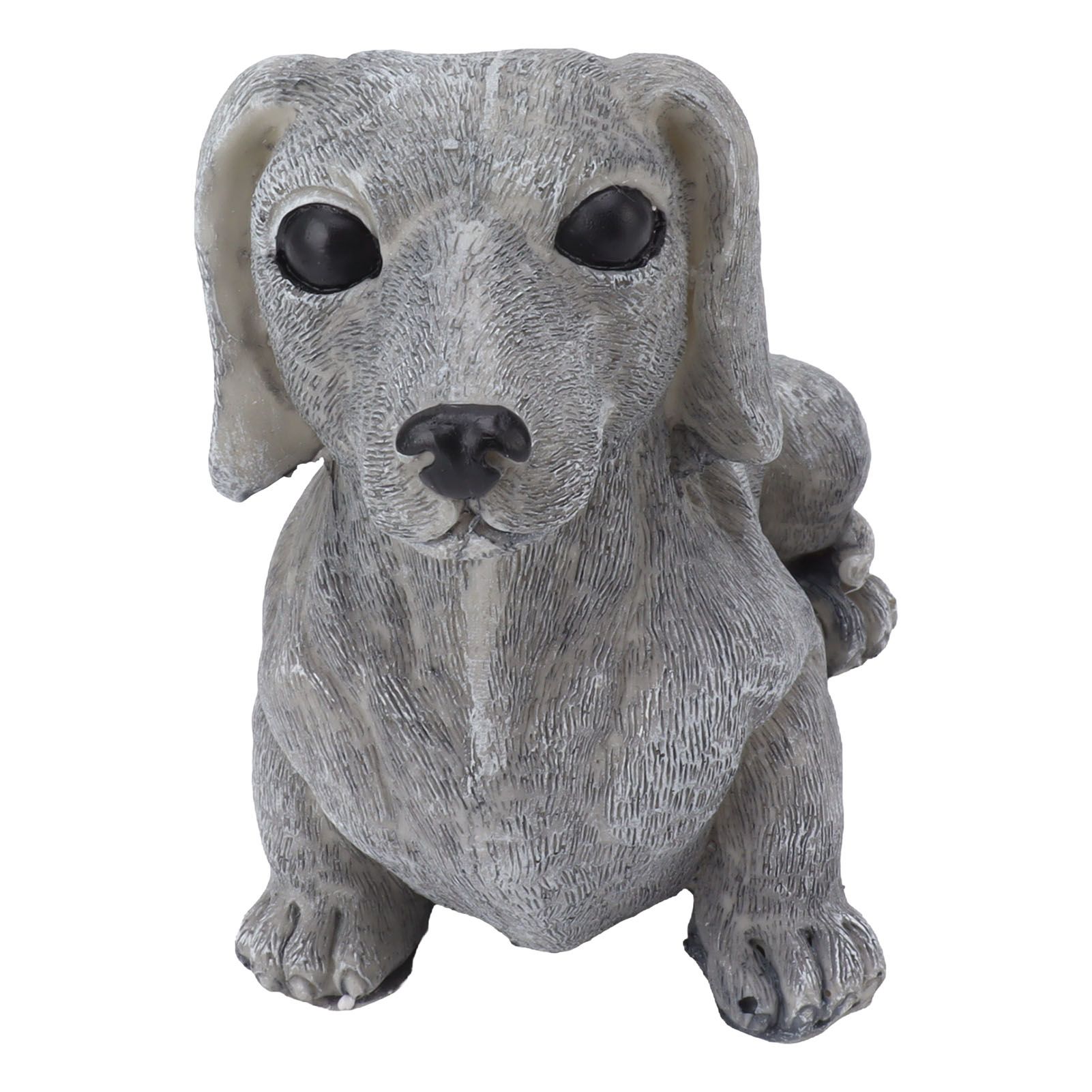 Dog Garden Statues DIY Lifelike Prevent Cracking Resin Dog Statues Home Decor for Courtyard Lawn Dachshund - Image 1