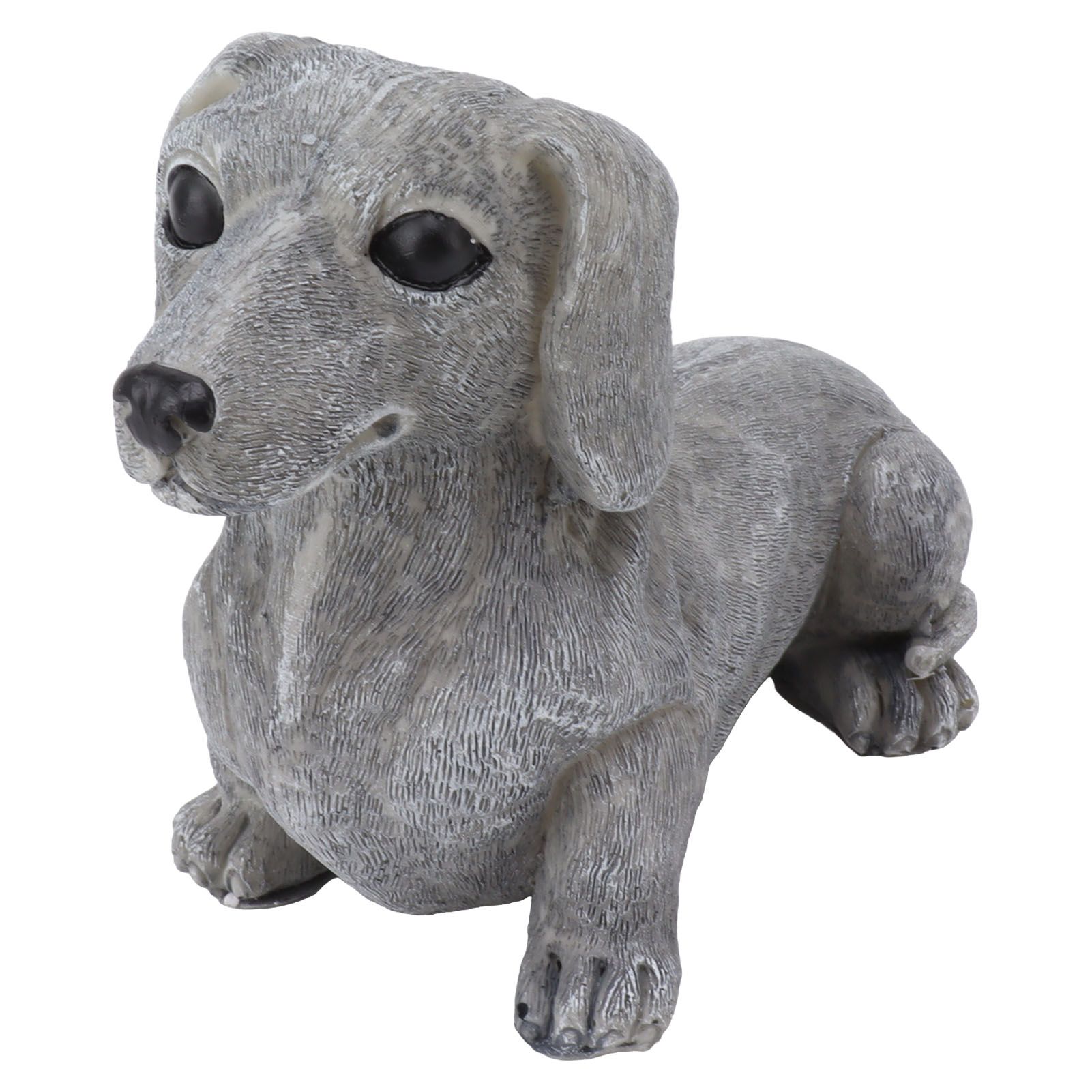 Dog Garden Statues DIY Lifelike Prevent Cracking Resin Dog Statues Home Decor for Courtyard Lawn Dachshund - Image 2