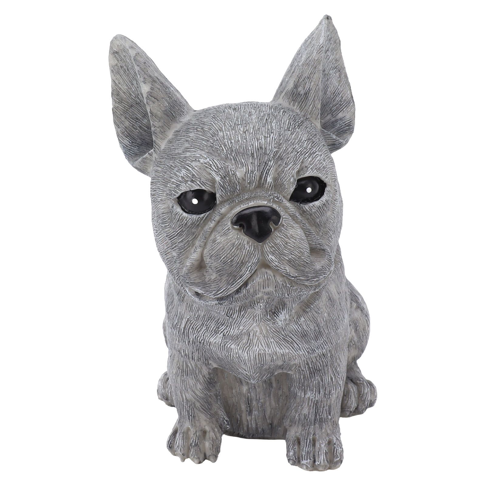 Dog Garden Statues DIY Lifelike Prevent Cracking Resin Dog Statues Home Decor for Courtyard Lawn Sitting Dog - Image 1