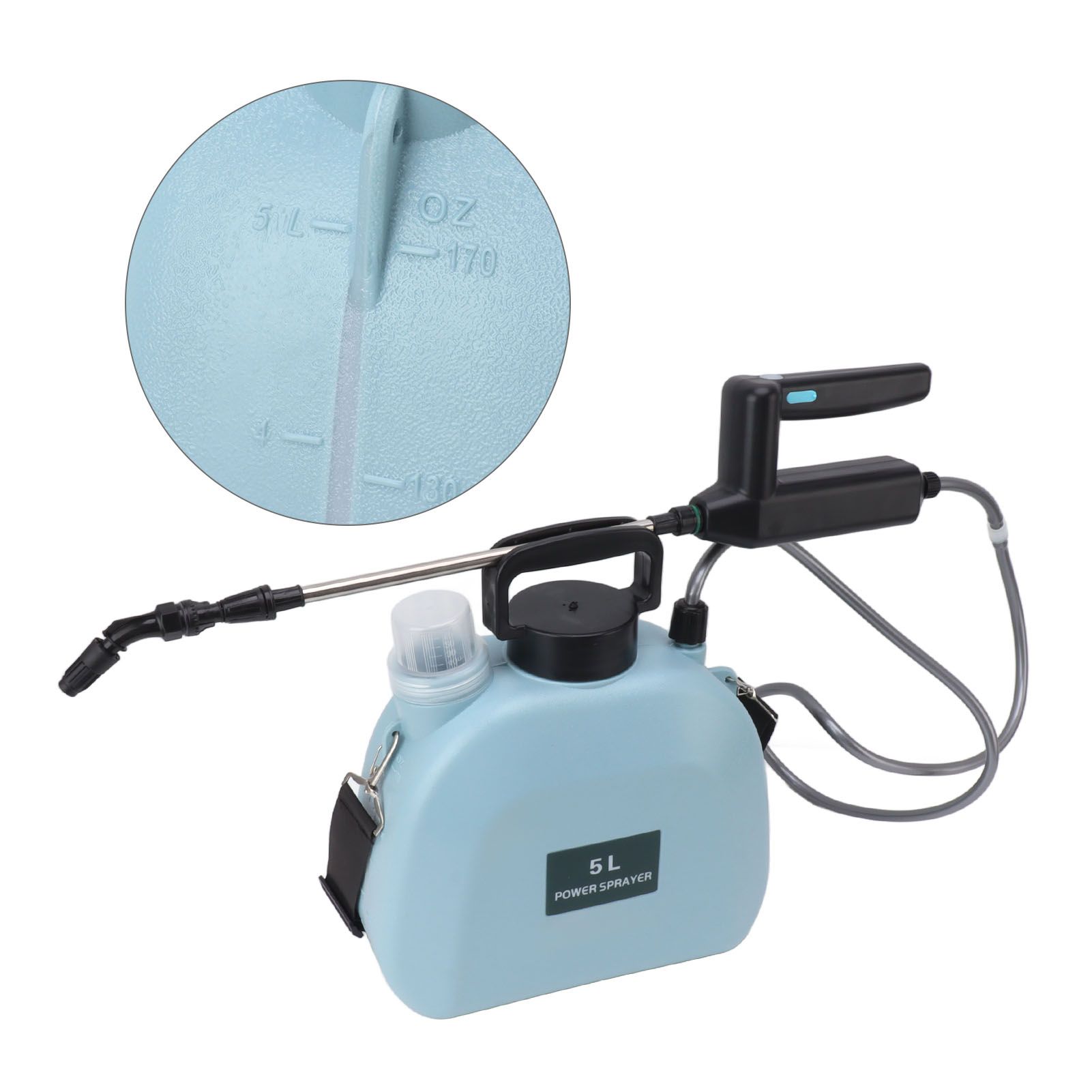 Electric Sprayer Battery Powered Widen Slip Resistant Handle Backpack Weed Sprayer for Plants Flowers Agricultural 5L Blue - Image 7