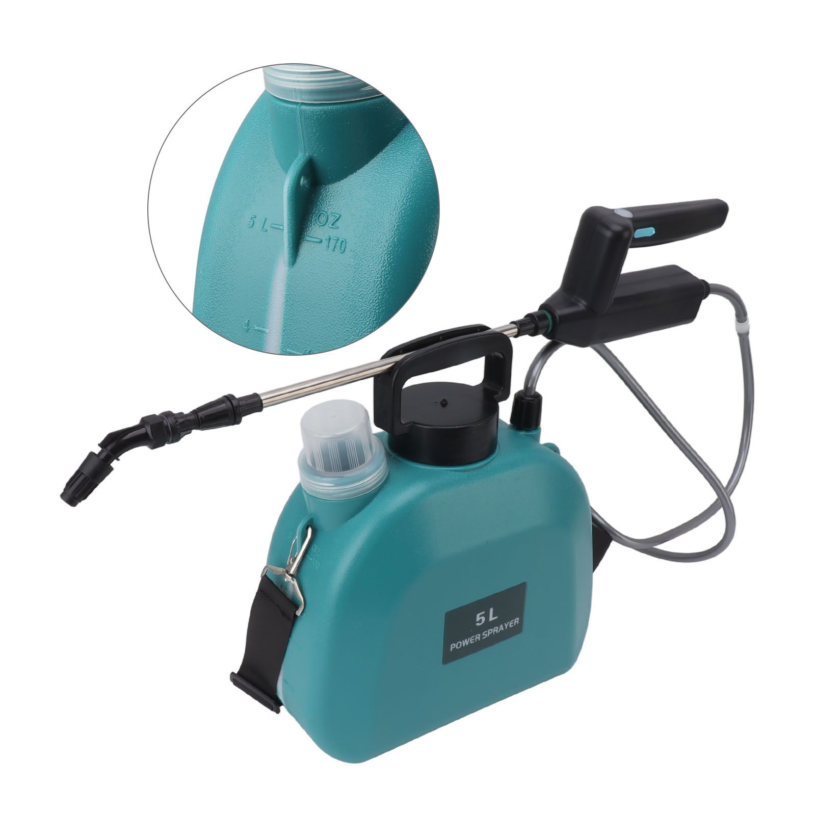 Electric Sprayer Battery Powered Widen Slip Resistant Handle Backpack Weed Sprayer for Plants Flowers Agricultural 5L Green - Image 7