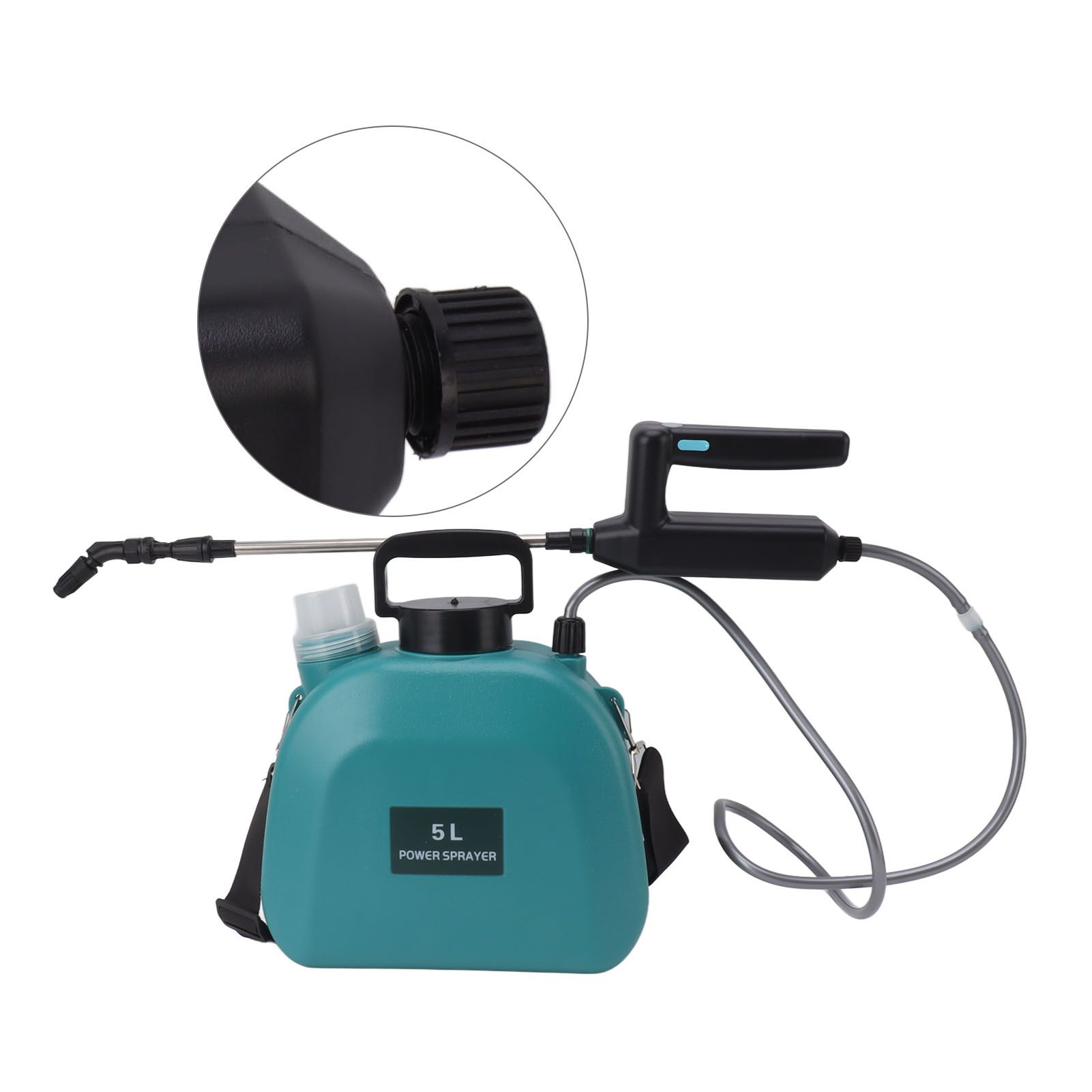 Electric Sprayer Battery Powered Widen Slip Resistant Handle Backpack Weed Sprayer for Plants Flowers Agricultural 5L Green - Image 8