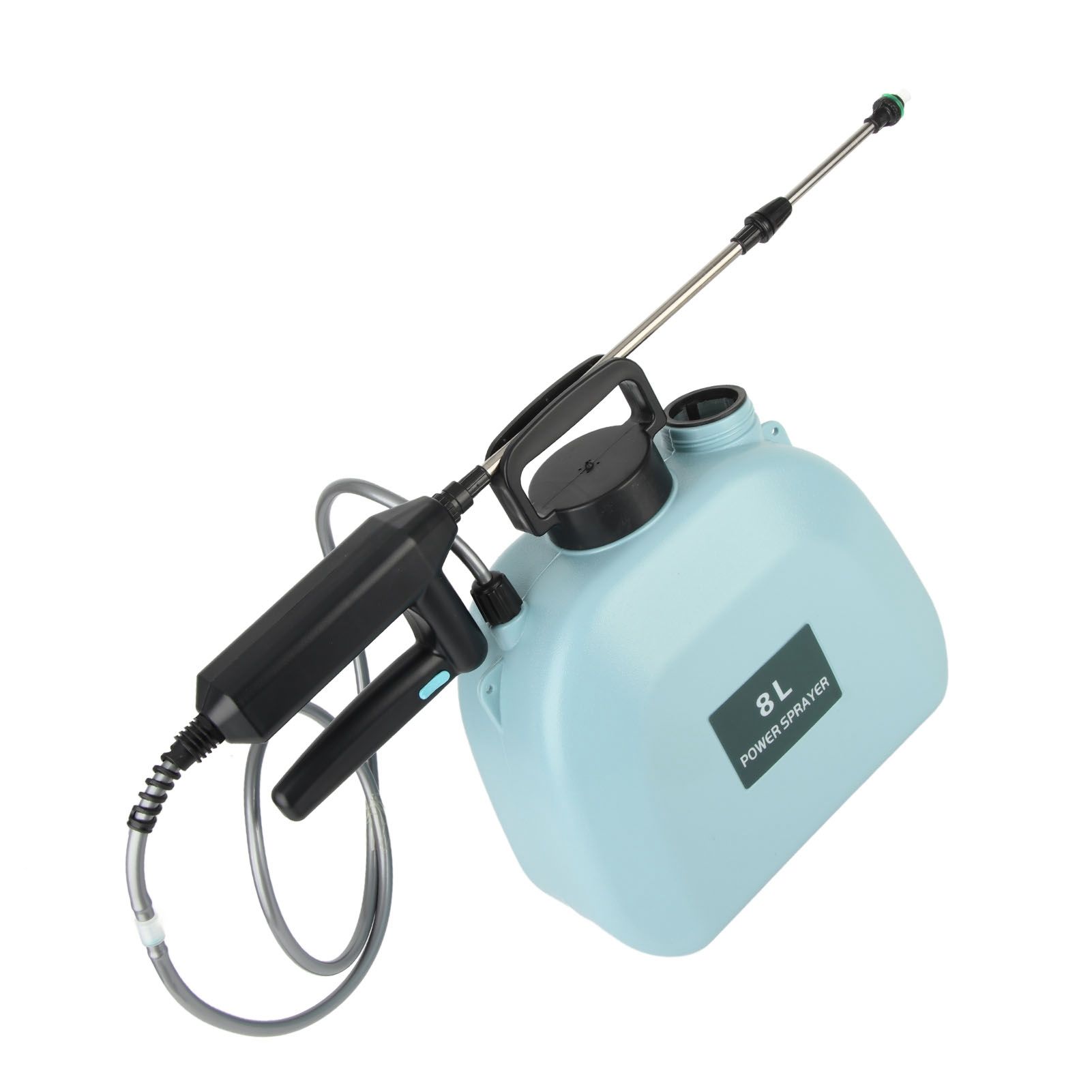 8L Electric Sprayer Slip Resistant Handle 2000mAh Battery Powered Sprayer with Shoulder Strap for Household Blue - Image 3