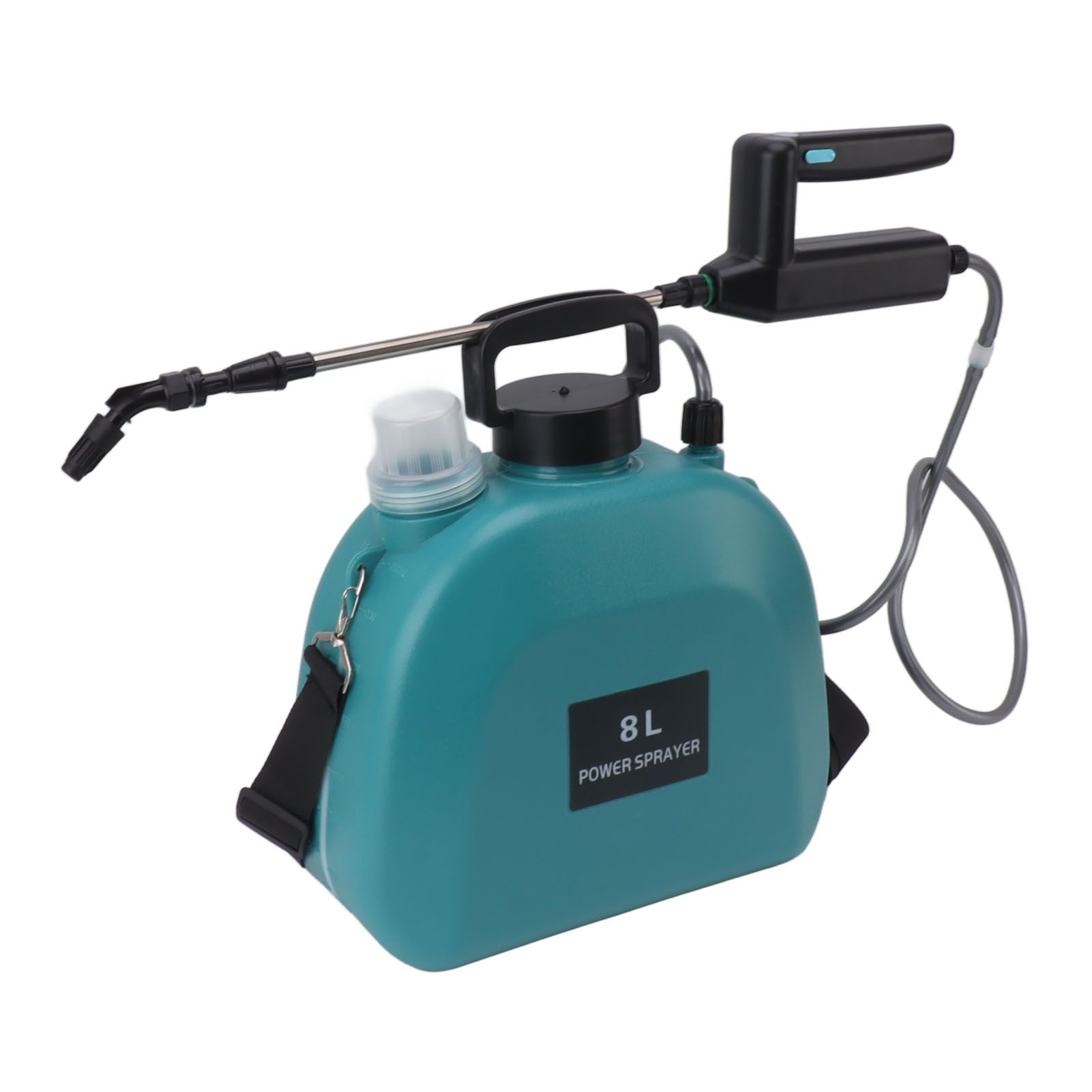 8L Electric Sprayer Slip Resistant Handle 2000mAh Battery Powered Sprayer with Shoulder Strap for Household Green - Image 3