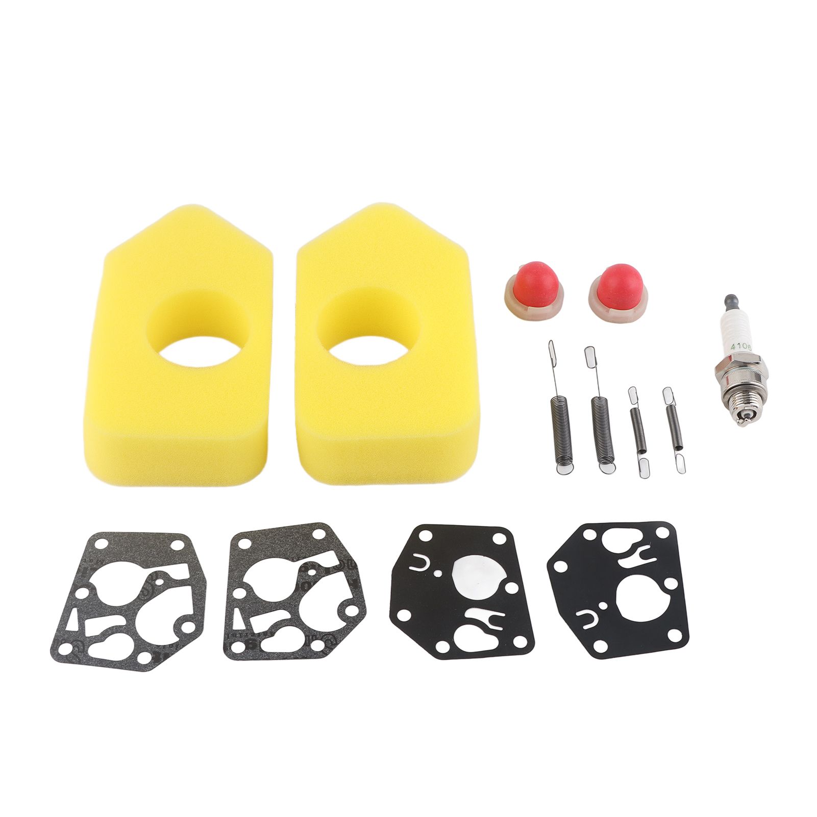 2 Packs Mower Repair Kit Air Filter Membrane Primer Bulb Spring Spark Plug for Classic Sprint 3.5‑4.5HP Q45 35 375 40 Motor - Image 1
