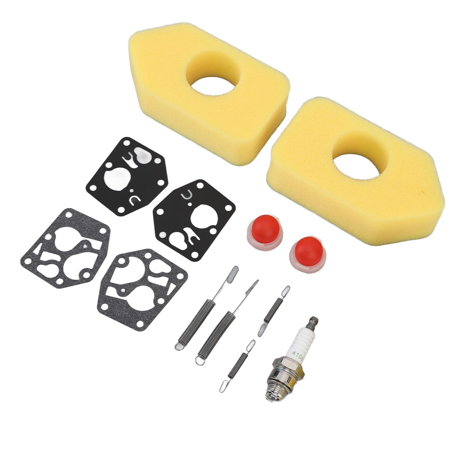 2 Packs Mower Repair Kit Air Filter Membrane Primer Bulb Spring Spark Plug for Classic Sprint 3.5‑4.5HP Q45 35 375 40 Motor - Image 3