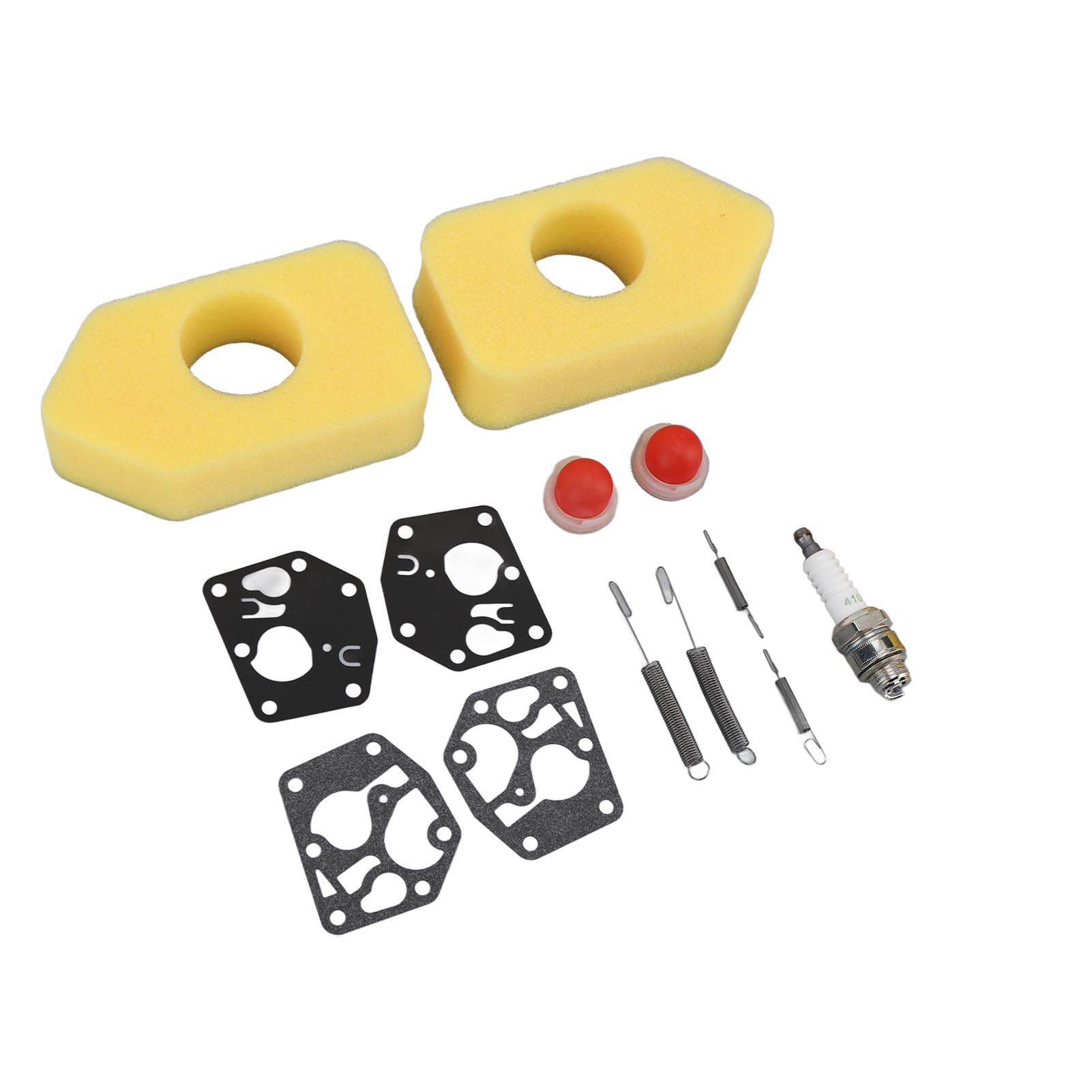 2 Packs Mower Repair Kit Air Filter Membrane Primer Bulb Spring Spark Plug for Classic Sprint 3.5‑4.5HP Q45 35 375 40 Motor - Image 4