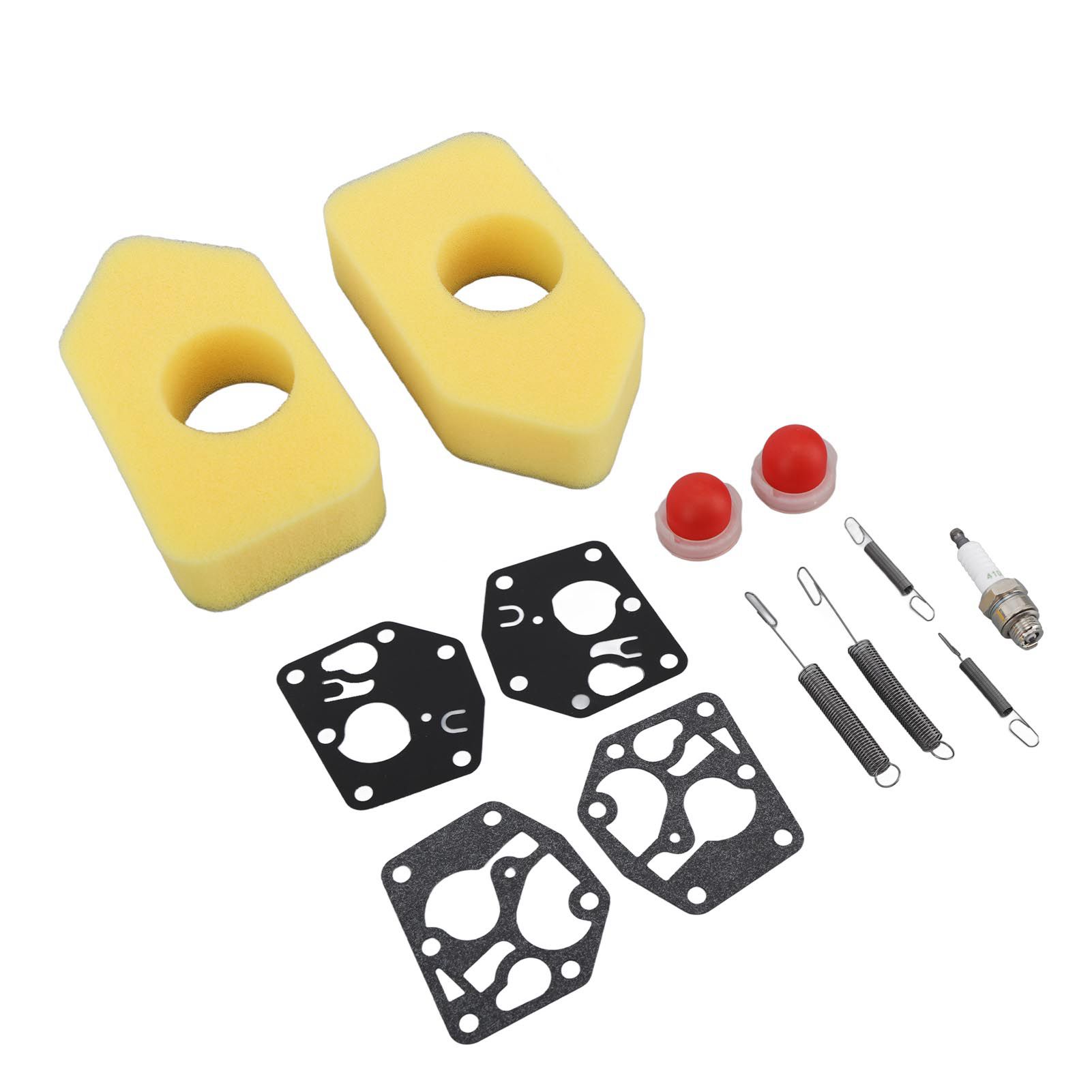 2 Packs Mower Repair Kit Air Filter Membrane Primer Bulb Spring Spark Plug for Classic Sprint 3.5‑4.5HP Q45 35 375 40 Motor - Image 8