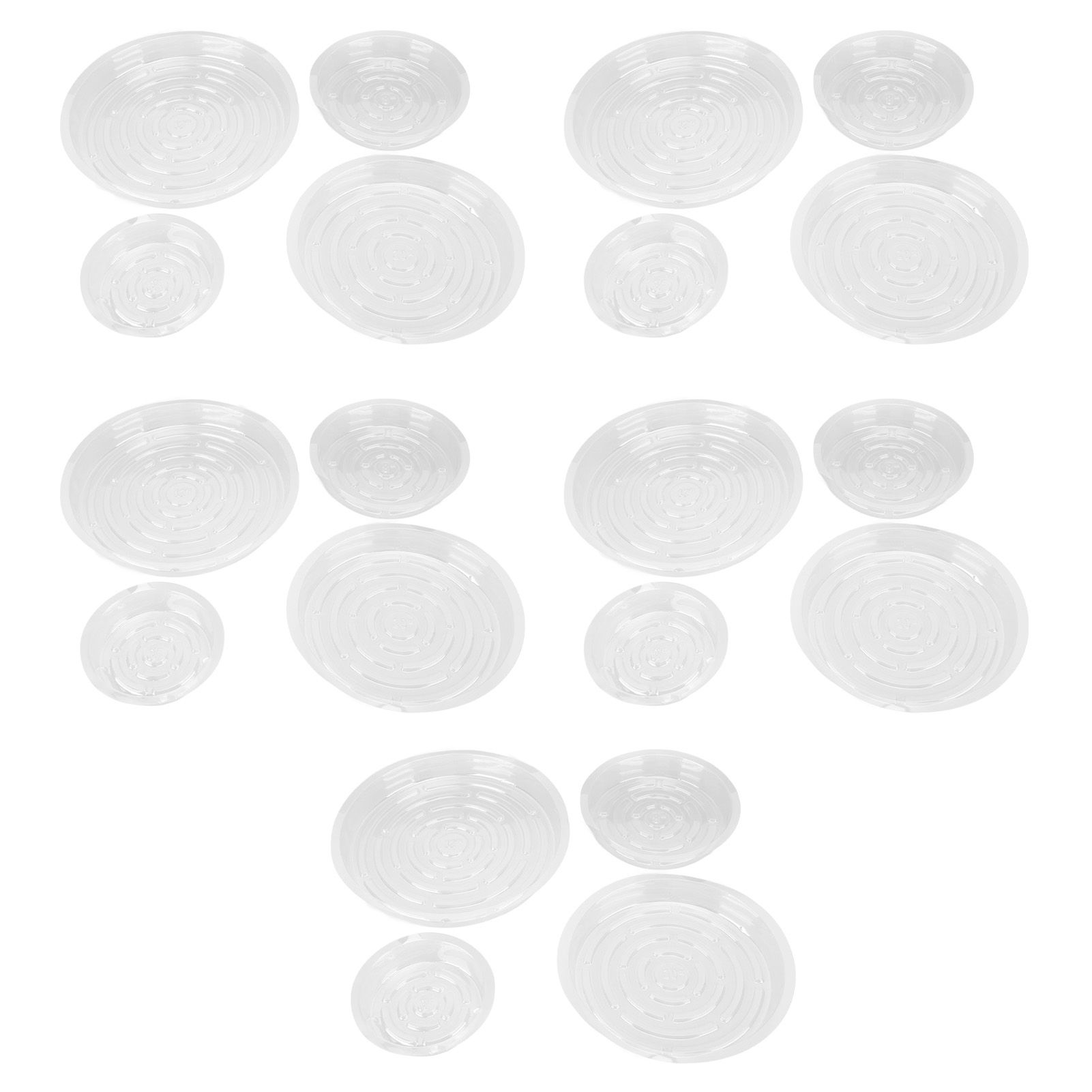 20pcs Plant Saucer Tray 6in 8in 10in 12in Heavy Duty Plastic Clear Flower Plant Pot Drip Tray for Indoor Outdoor - Image 1