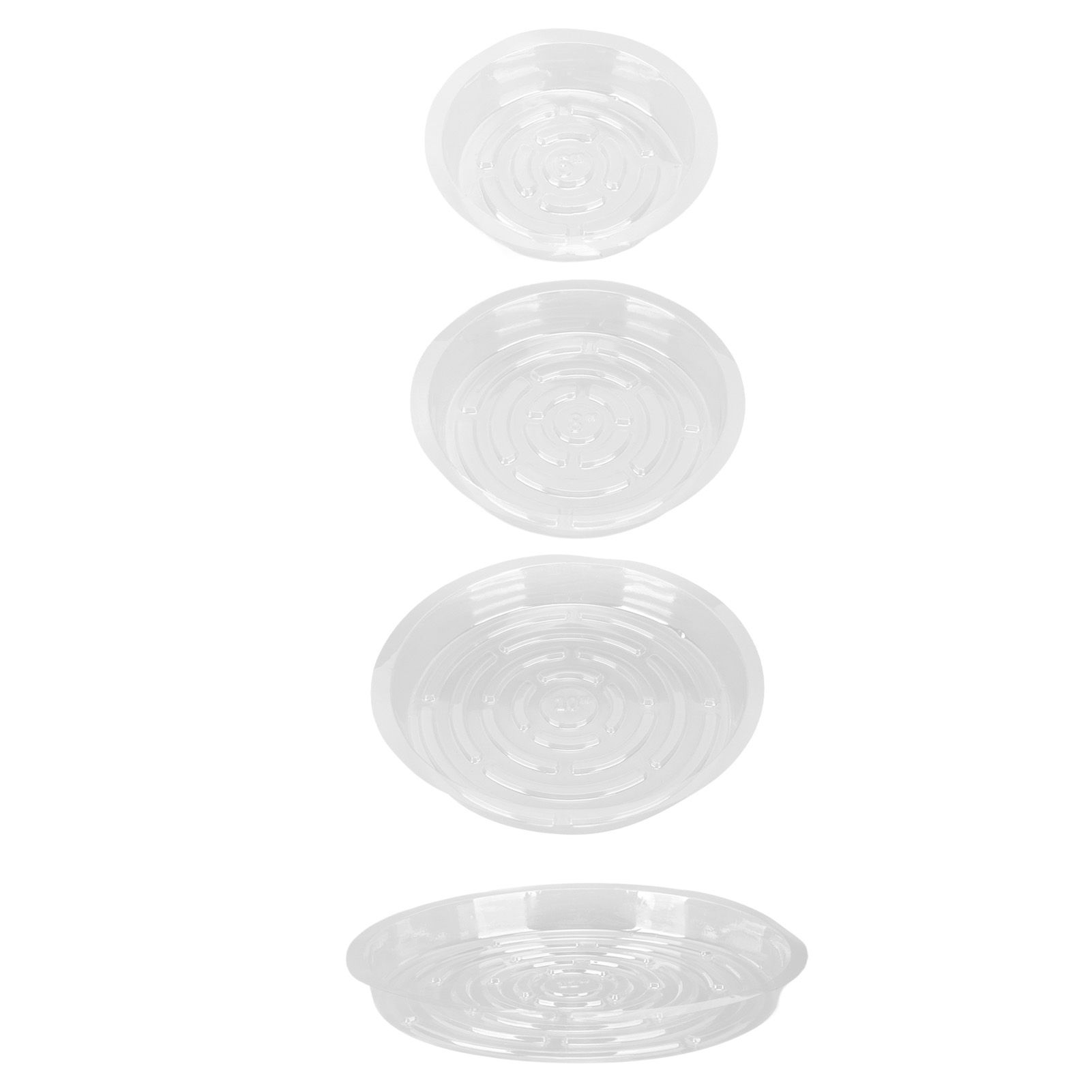 20pcs Plant Saucer Tray 6in 8in 10in 12in Heavy Duty Plastic Clear Flower Plant Pot Drip Tray for Indoor Outdoor - Image 2