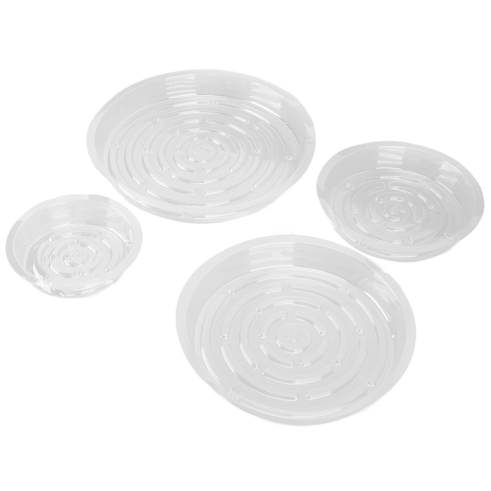 20pcs Plant Saucer Tray 6in 8in 10in 12in Heavy Duty Plastic Clear Flower Plant Pot Drip Tray for Indoor Outdoor - Image 3