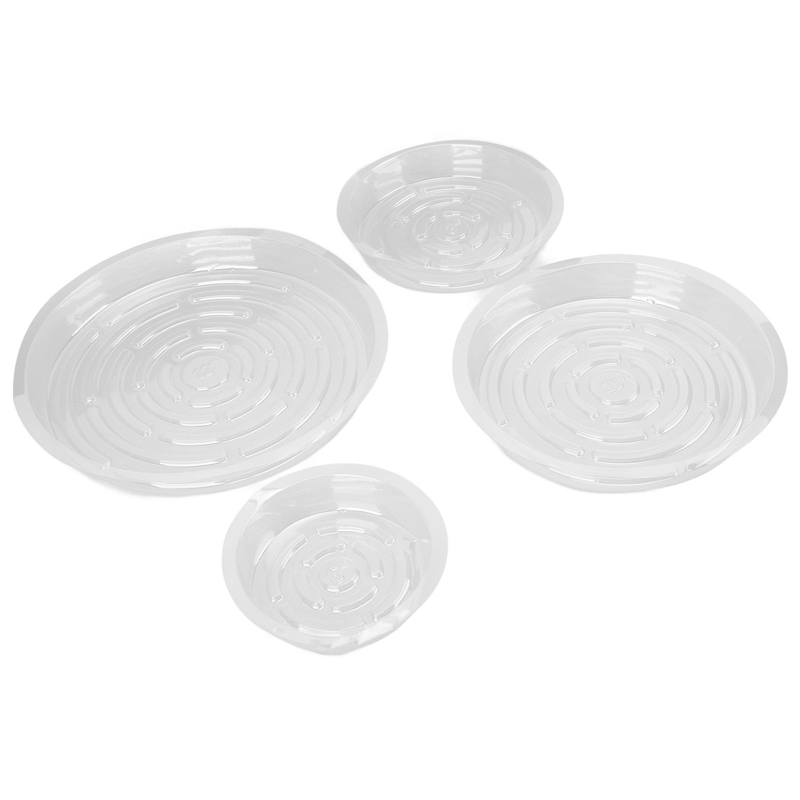 20pcs Plant Saucer Tray 6in 8in 10in 12in Heavy Duty Plastic Clear Flower Plant Pot Drip Tray for Indoor Outdoor - Image 4