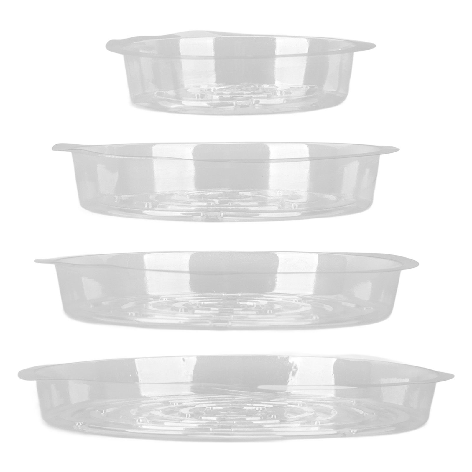 20pcs Plant Saucer Tray 6in 8in 10in 12in Heavy Duty Plastic Clear Flower Plant Pot Drip Tray for Indoor Outdoor - Image 5