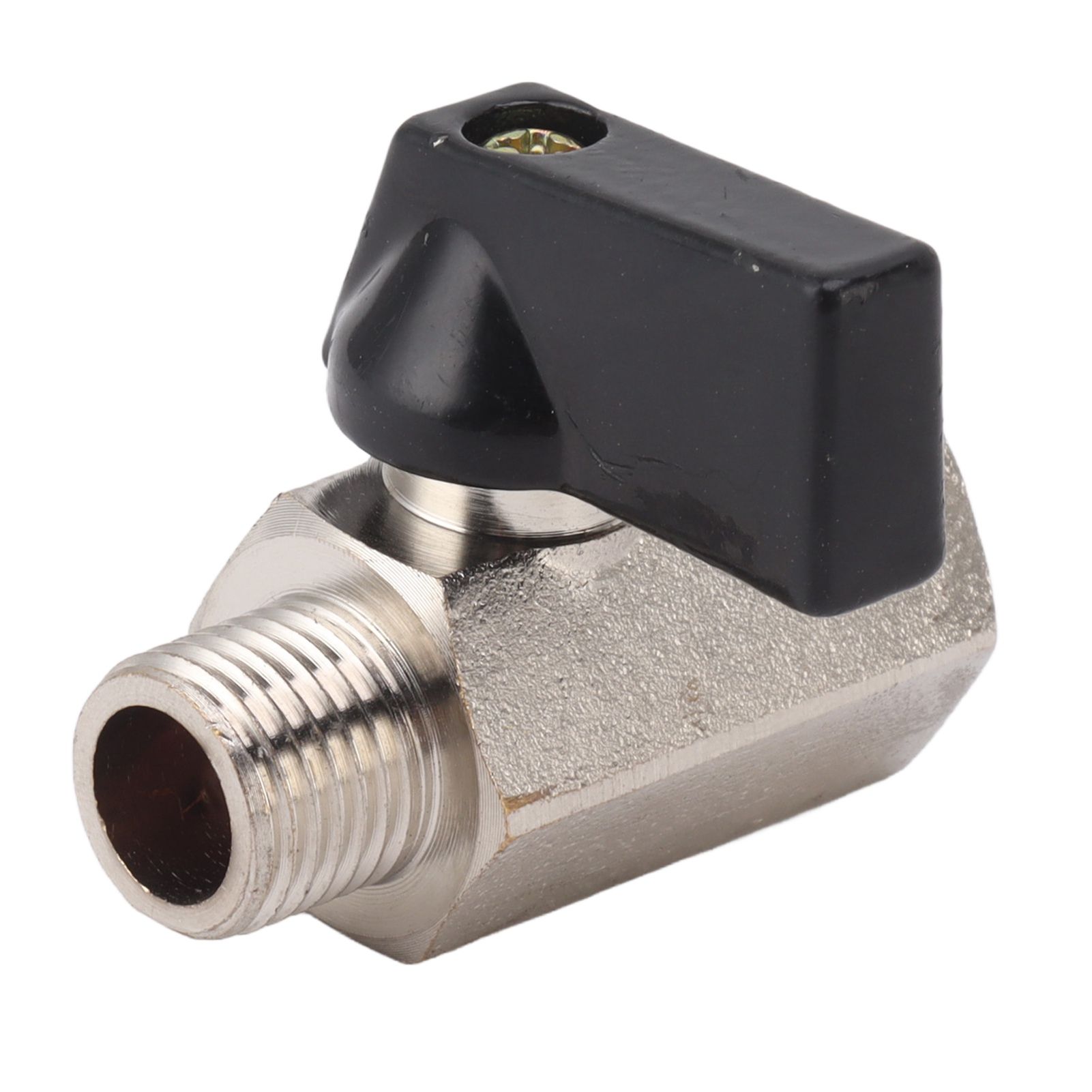 Gas Valve Ball Type Male Female Thread Thicken Brass Sandblasting for Household Tap Water 1/4 - Image 1