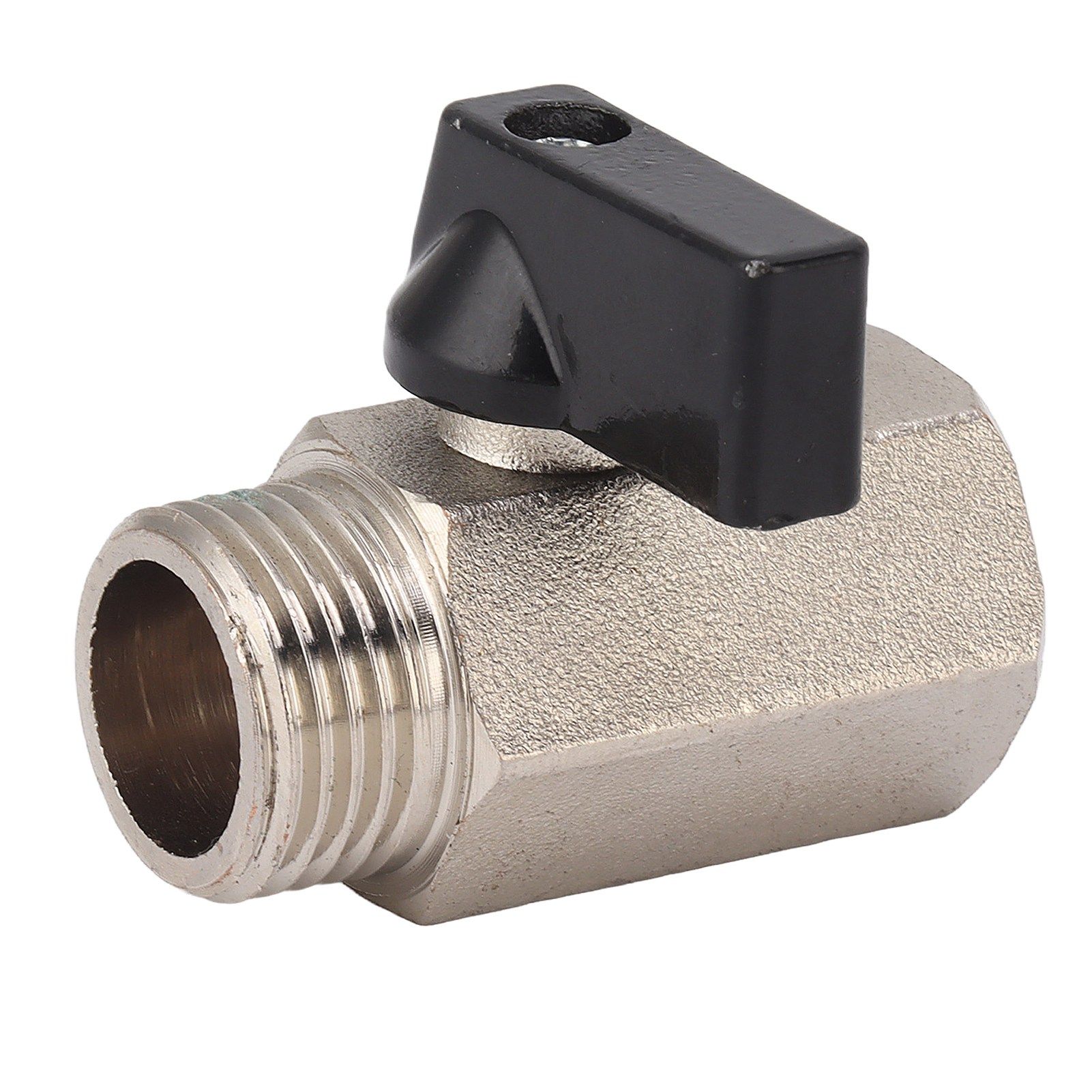 Gas Valve Ball Type Male Female Thread Thicken Brass Sandblasting for Household Tap Water 1/2 - Image 1
