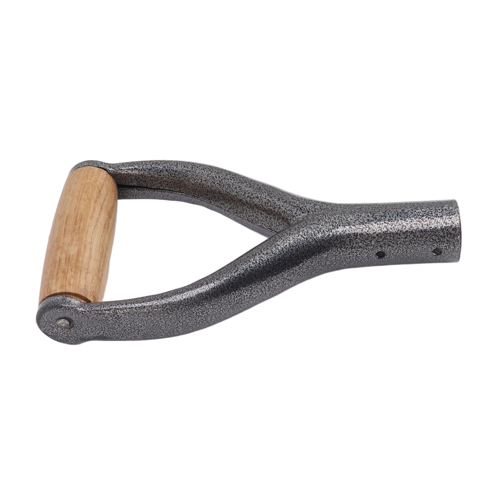 Shovel Handle Y Shaped 12.22in Inside Diameter Replacement Spade Handle with Wooden Grip for Garden Digging Raking Tool Silver - Image 6