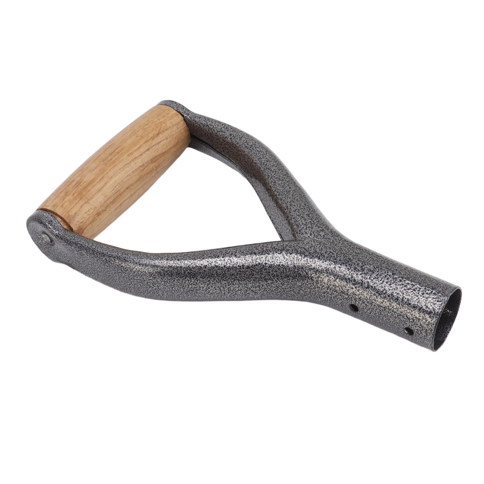 Shovel Handle Y Shaped 12.22in Inside Diameter Replacement Spade Handle with Wooden Grip for Garden Digging Raking Tool Silver - Image 7