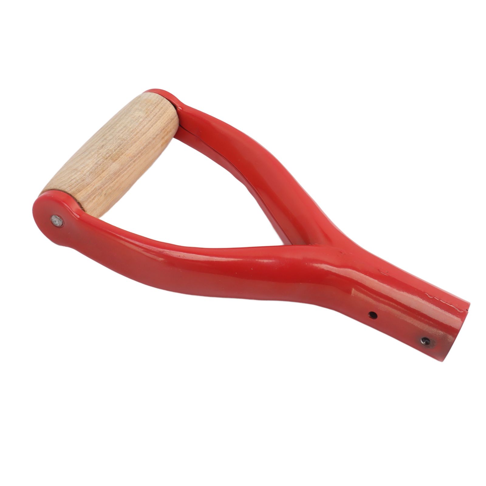 Shovel Handle Y Shaped 12.22in Inside Diameter Replacement Spade Handle with Wooden Grip for Garden Digging Raking Tool Red - Image 6