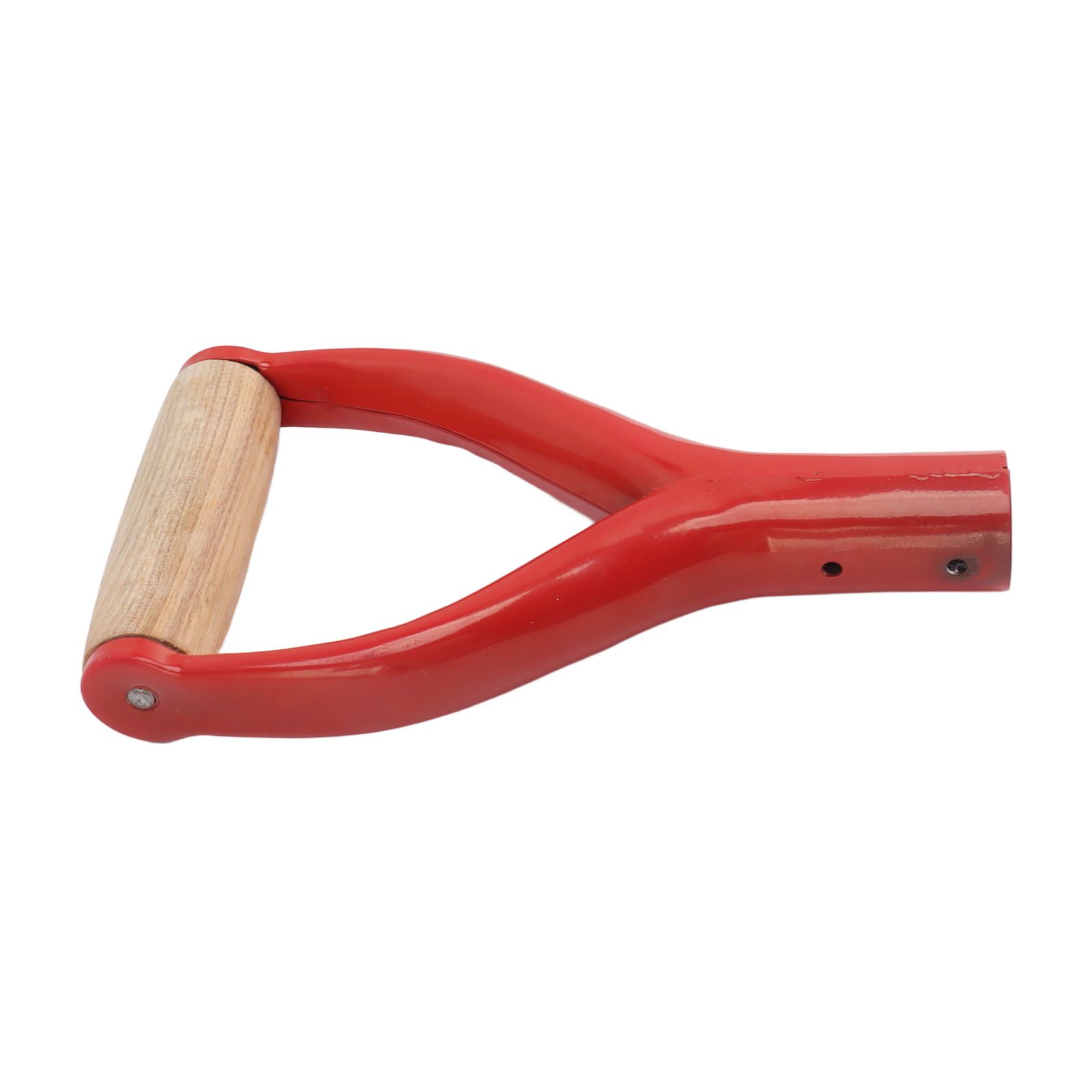 Shovel Handle Y Shaped 12.22in Inside Diameter Replacement Spade Handle with Wooden Grip for Garden Digging Raking Tool Red - Image 7