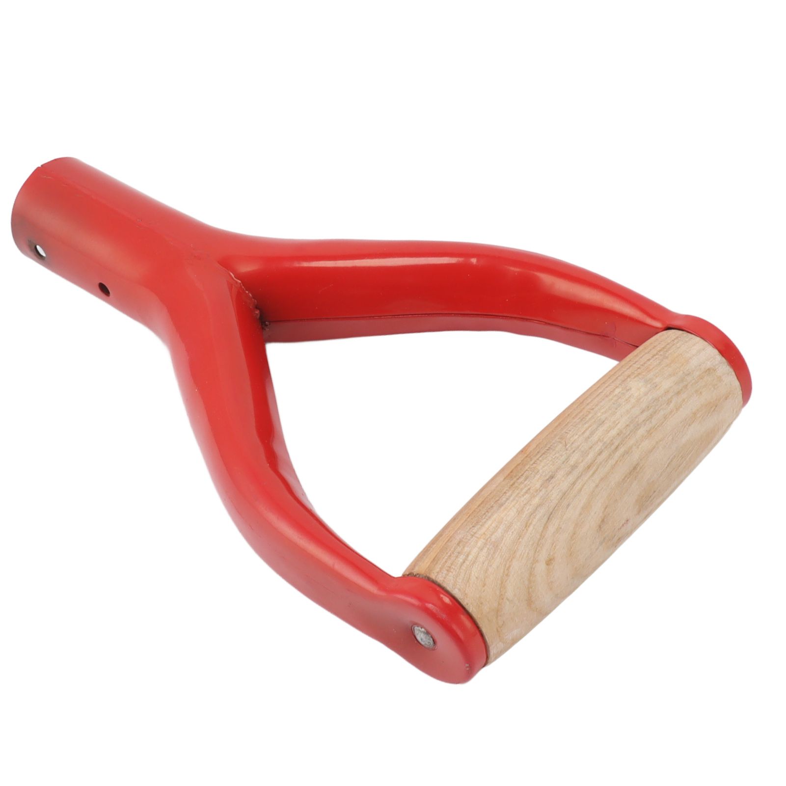 Shovel Handle Y Shaped 12.22in Inside Diameter Replacement Spade Handle with Wooden Grip for Garden Digging Raking Tool Red - Image 8