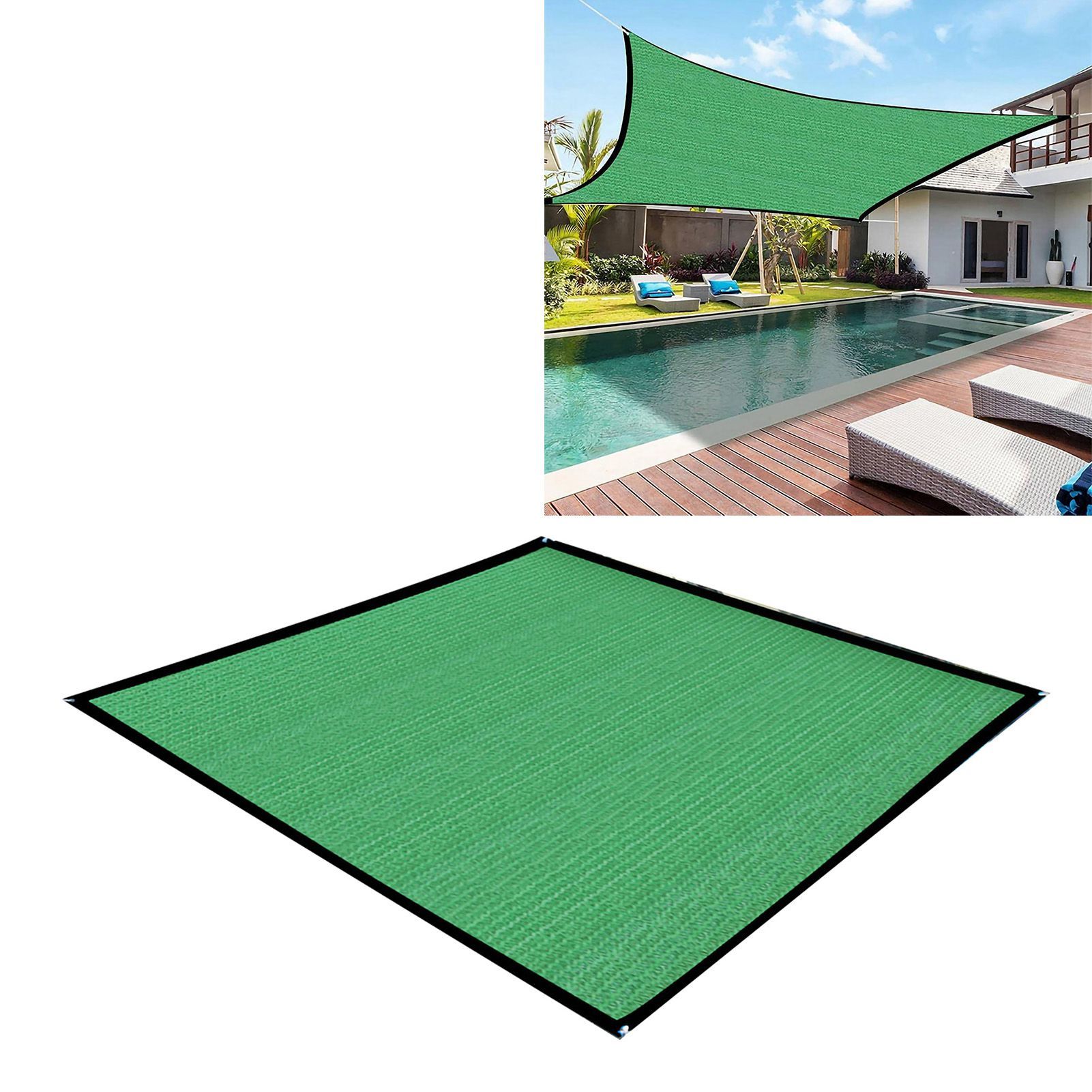 Square Geen Sun Shade Sail Canopy Awning Encrypted Thickened Breathable Sun Shade Sail for Outdoor Courtyard 2x2m 14 Pin - Image 6