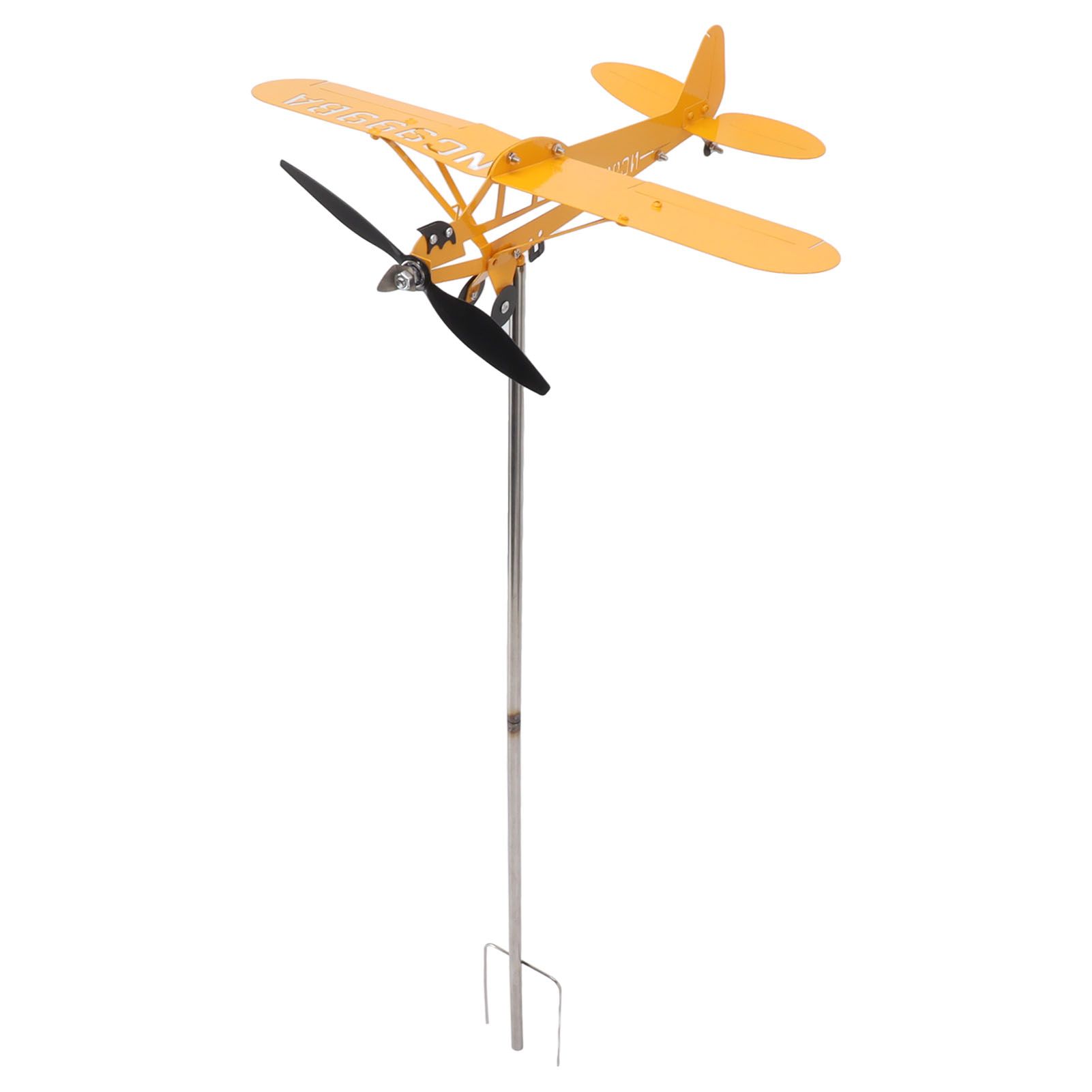 Piper J3 Cub Airplane Weathervane 3D Metal Airplane Weather Vane Outdoor Roof Wind Direction Indicator Garden Decor Large - Image 3